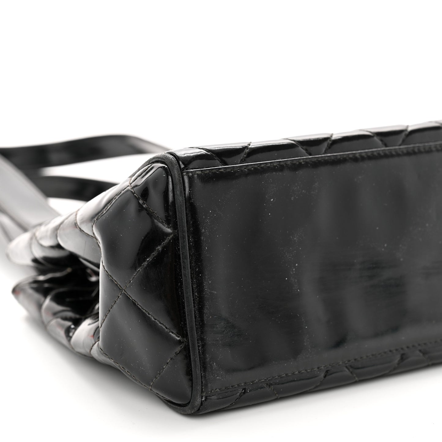 Patent Quilted Timeless CC Small Pocket Shoulder Bag Black