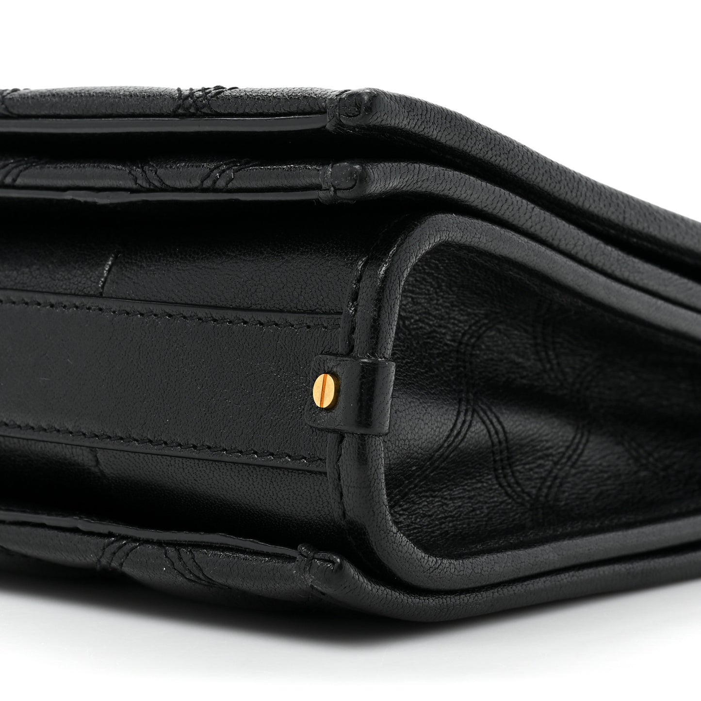 Lambskin Quilted Small Becky Chain Bag Black