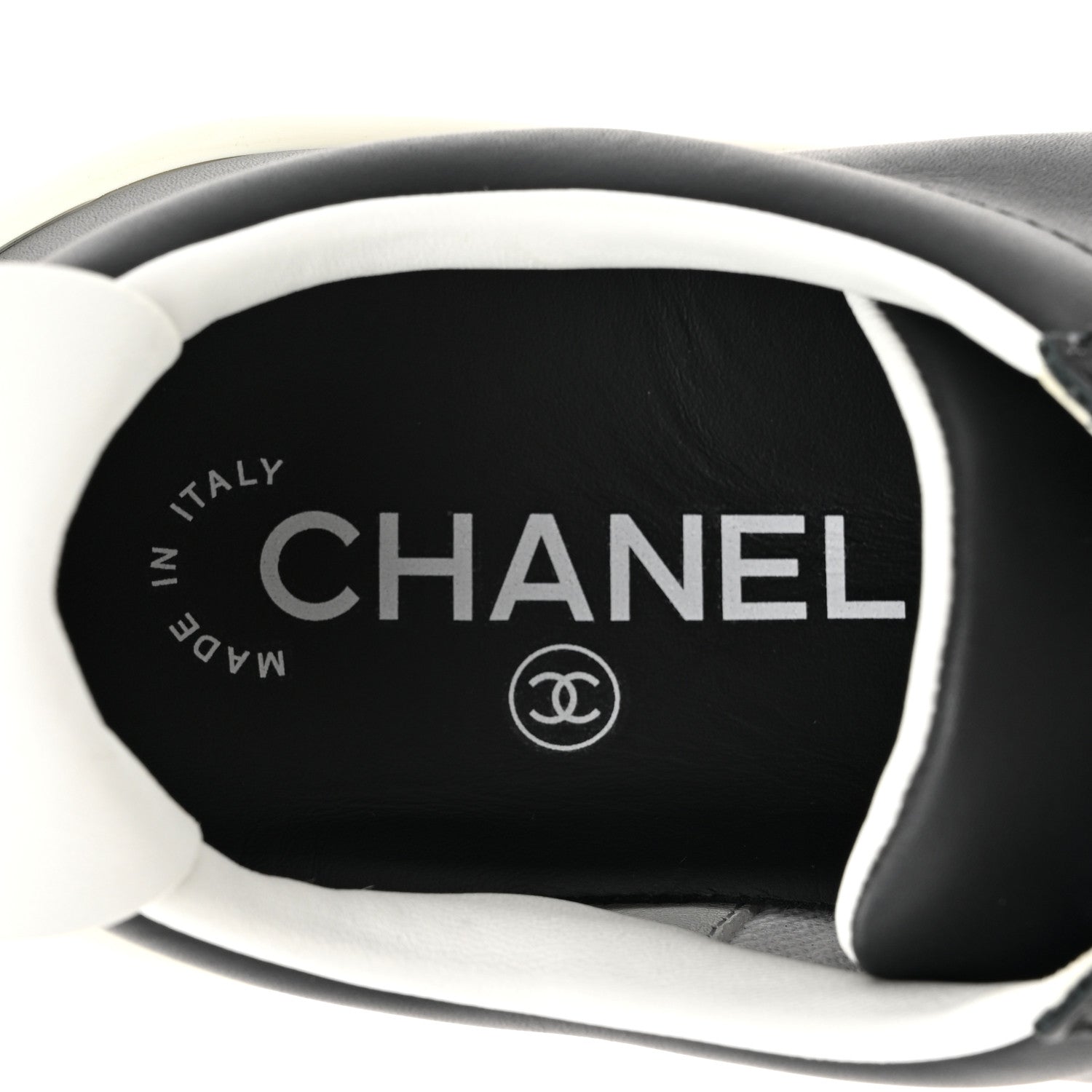 Chanel Calfskin CC Womens Sneakers 35.5 Black 8 of 9