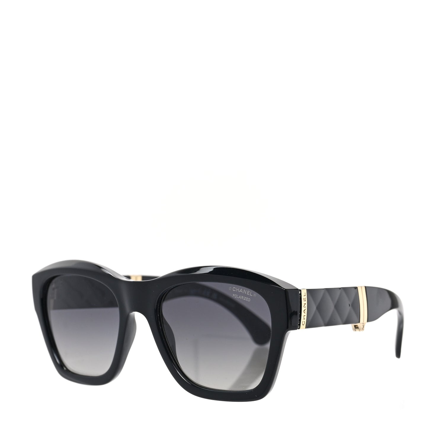 Acetate Metal Square Folding Sunglasses 6055-B Black