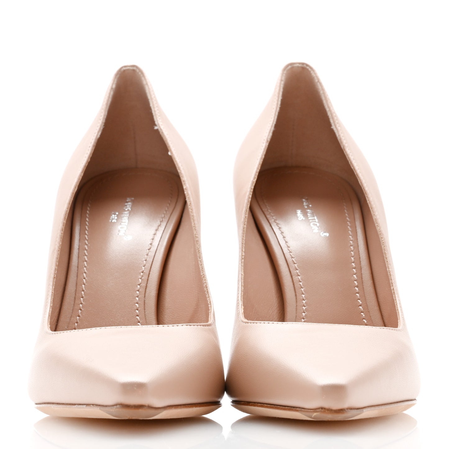 Calfskin Sparkle Pumps 37 Nude