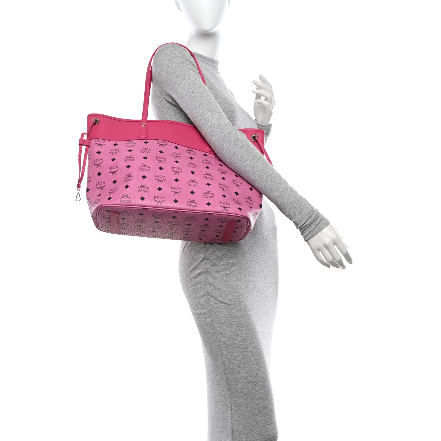 MCM Visetos Aren Tote Pink 2 of 9