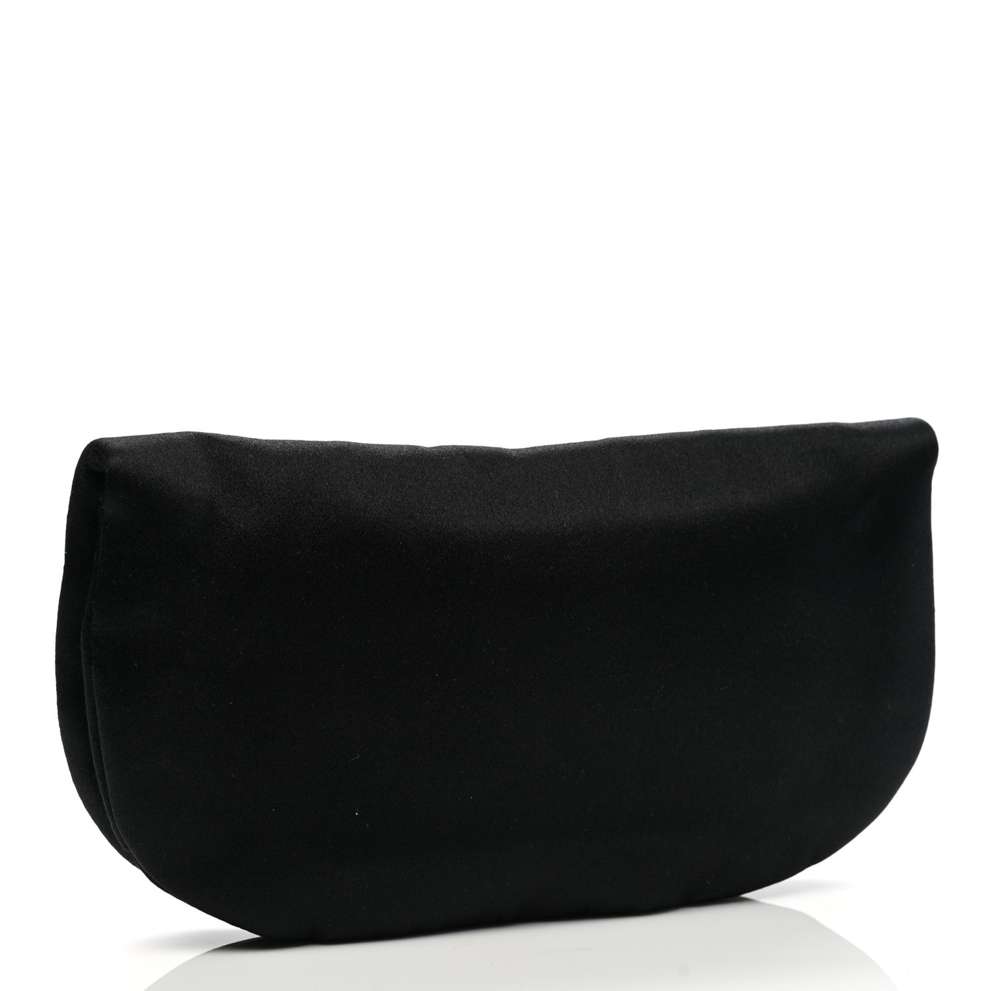 Satin Crystal Evening Clutch Black