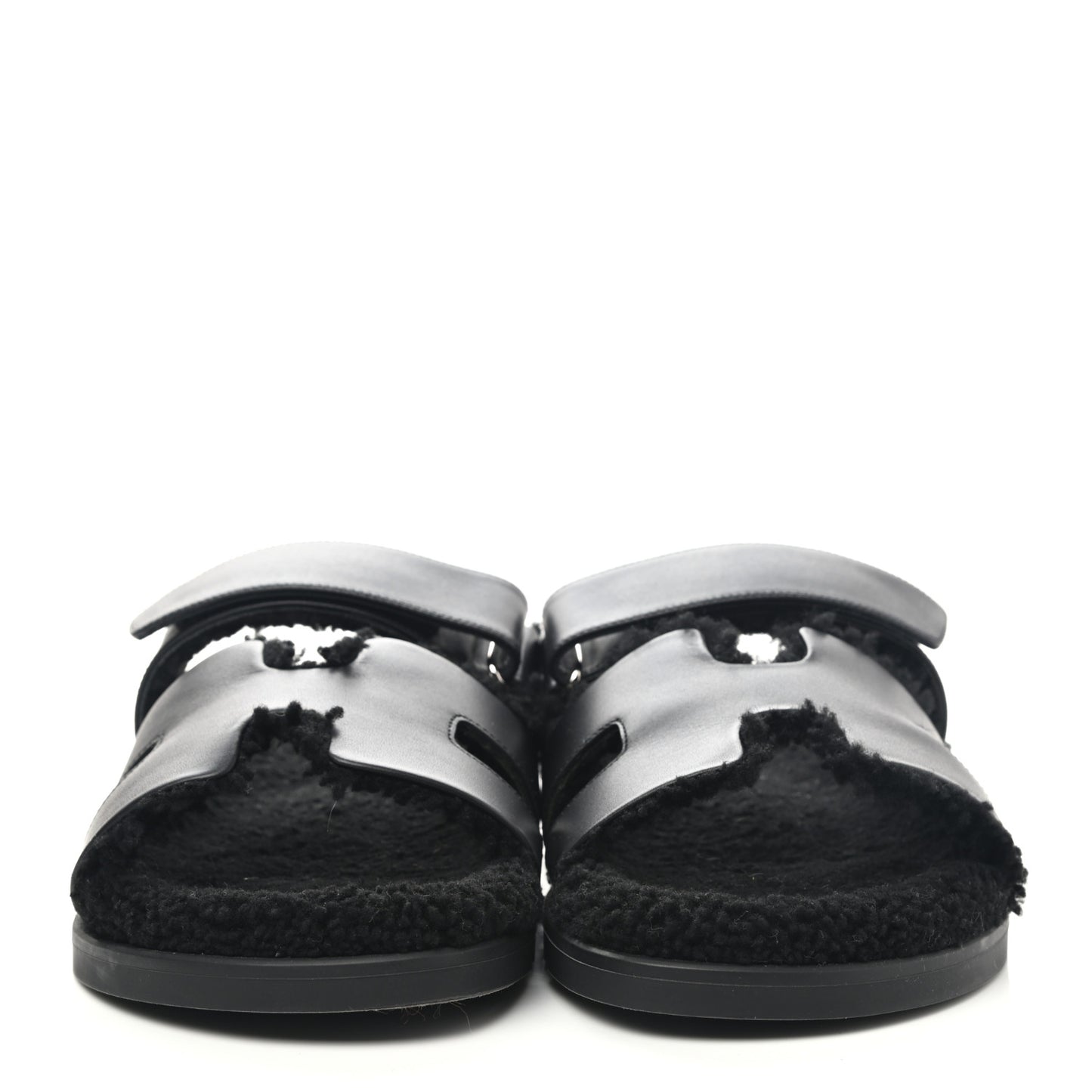 Calfskin Woolskin Mens Chypre Sandals 43 Black