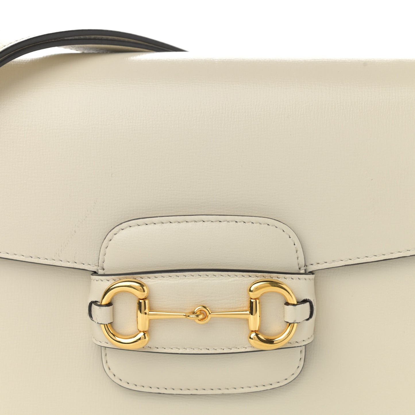 Azalea Calfskin Horsebit 1955 Shoulder Bag Mystic White