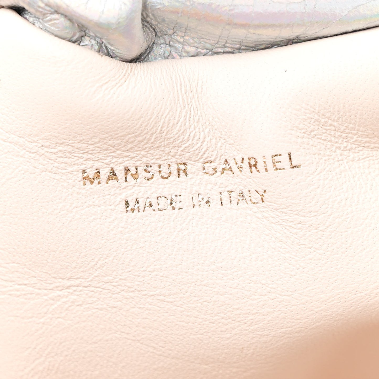 Iridescent Calfskin Mini Cloud Chain Clutch Iride