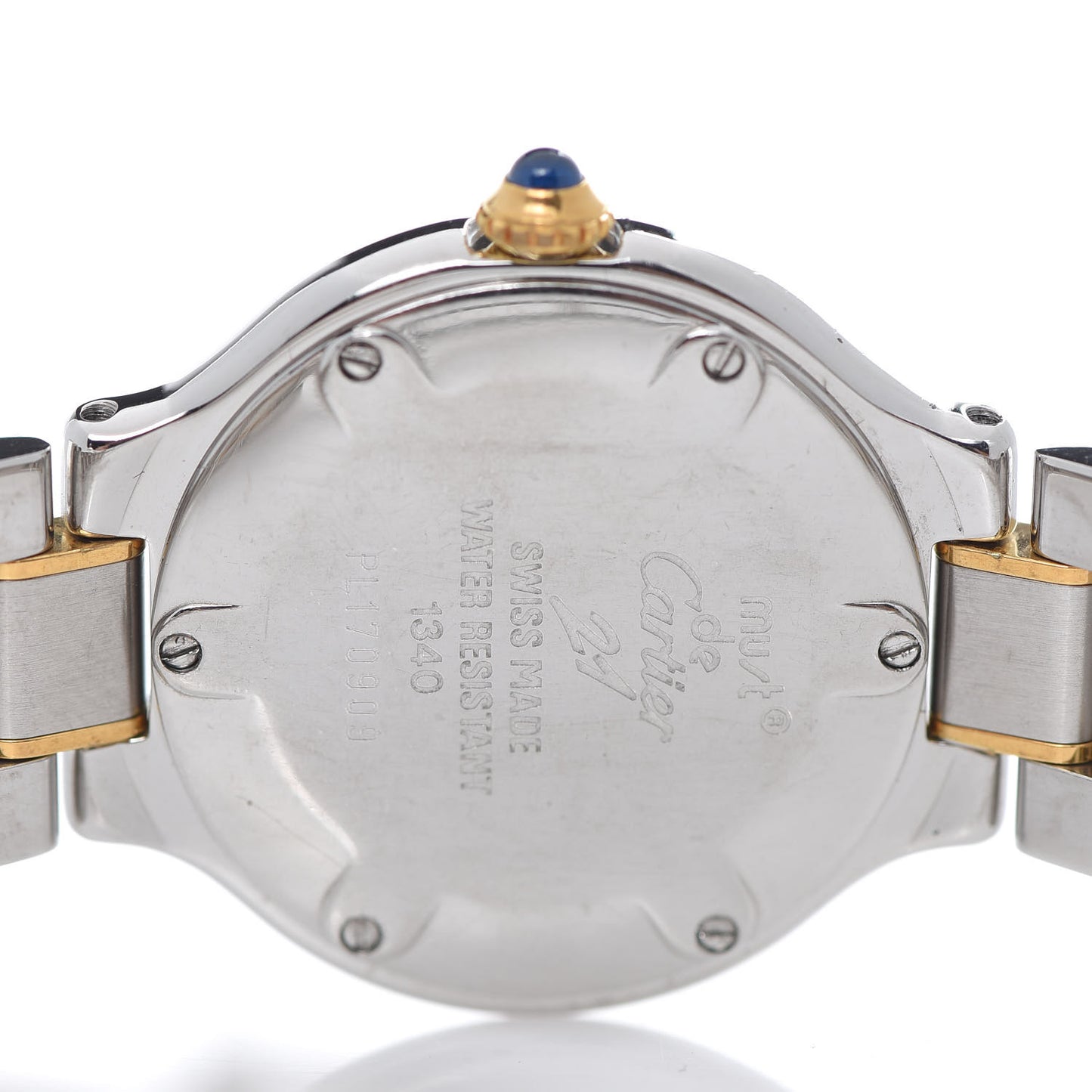 Stainless Steel 18K Yellow Gold 28mm Must De 21 Quartz Watch