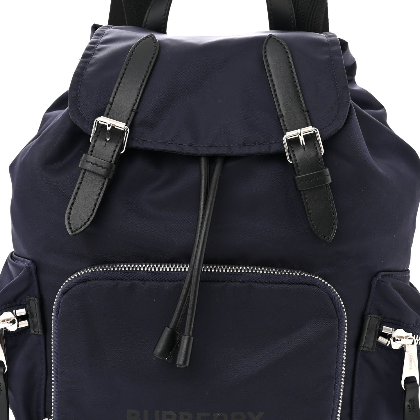 Nylon Logo Print Medium Rucksack Backpack Ink Blue