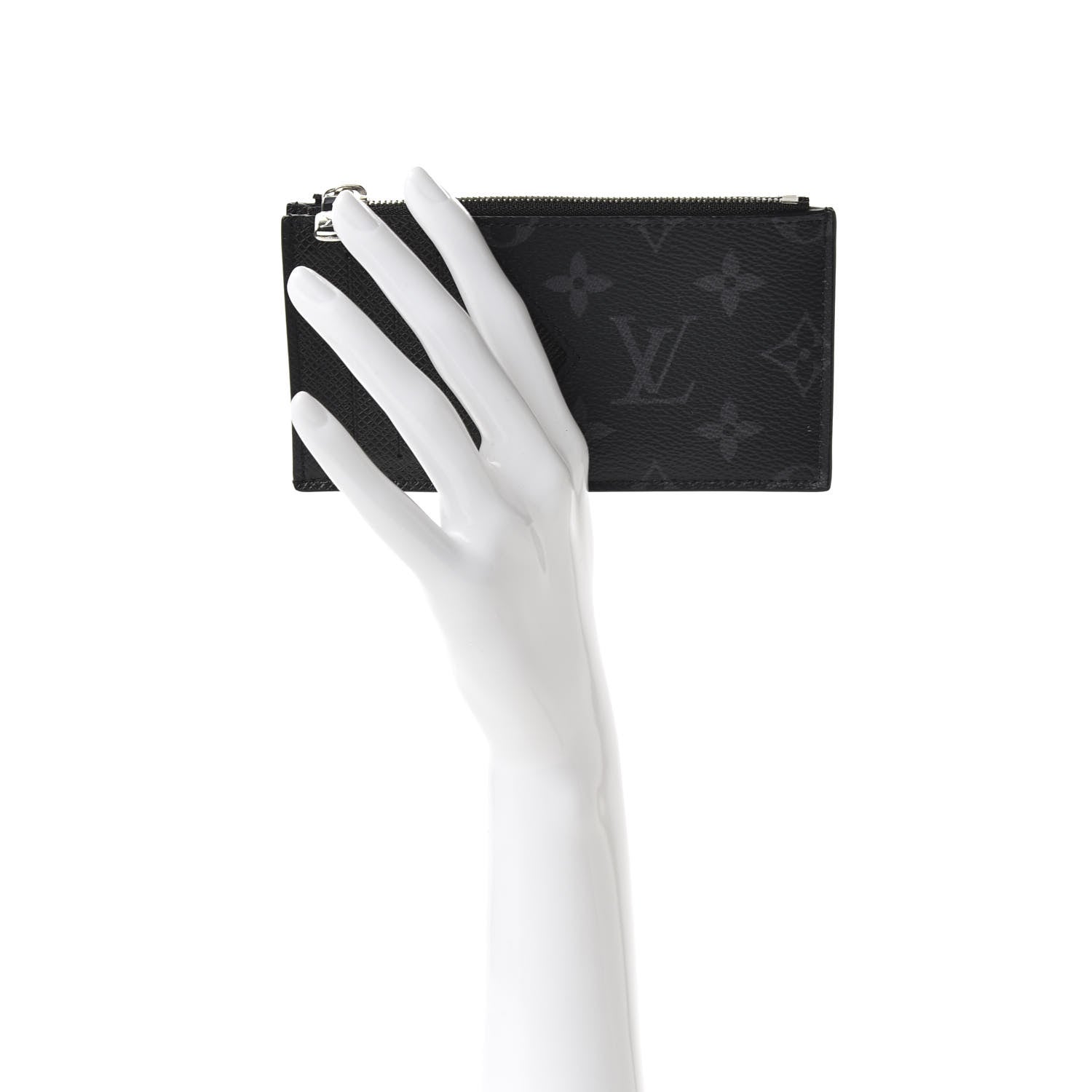 Louis Vuitton Monogram Eclipse Taiga Coin Card Holder 2 of 7
