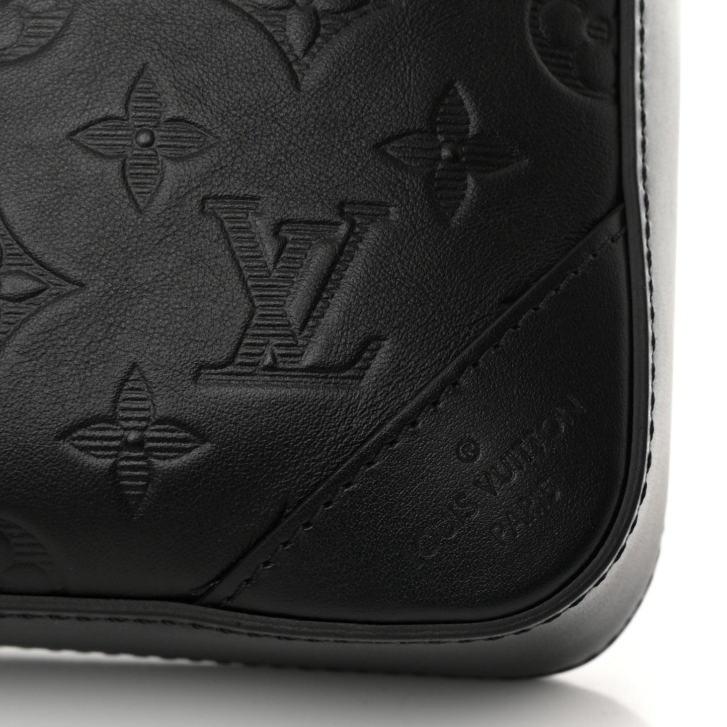 Calfskin Monogram Shadow Duo Messenger Black