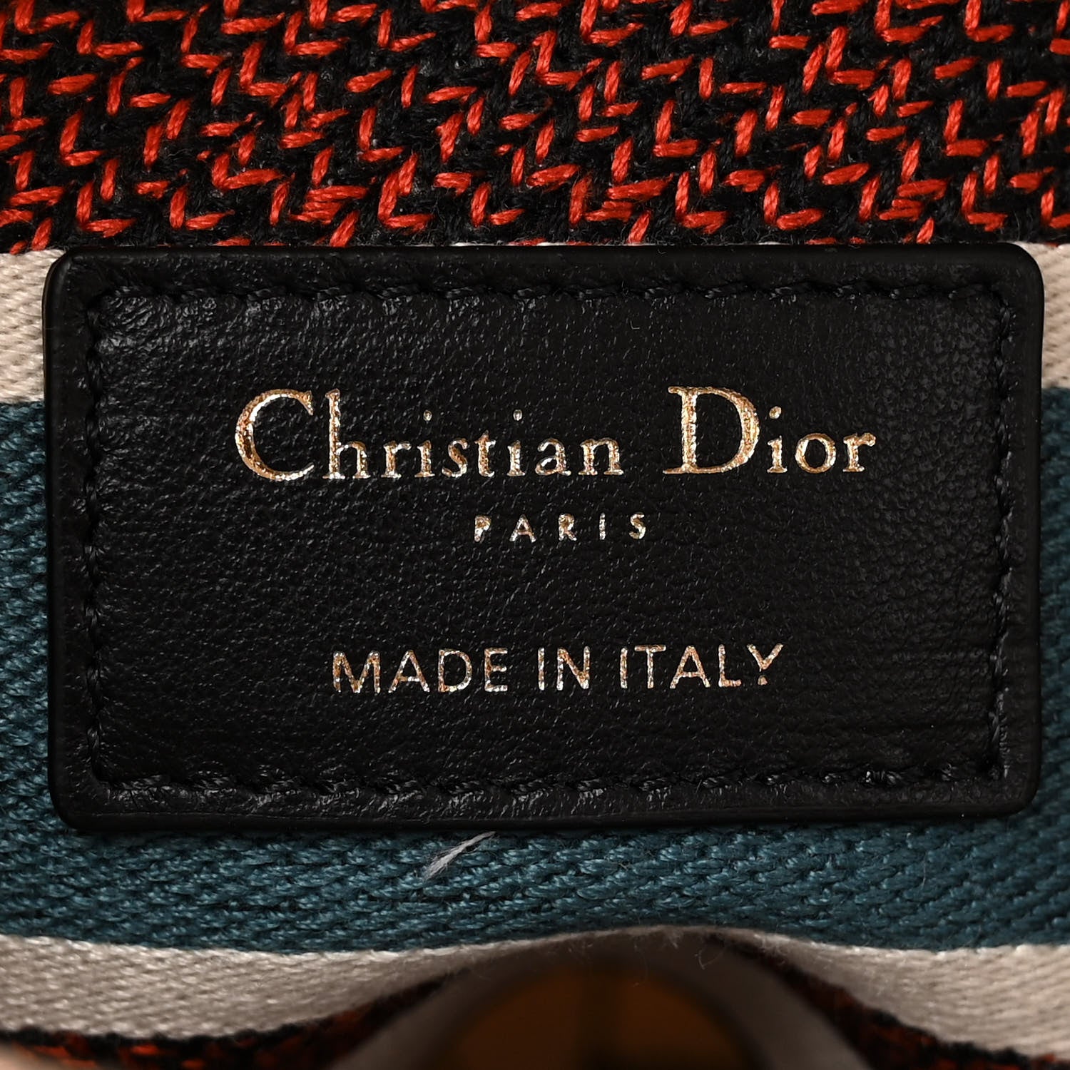 Christian Dior Canvas Constellation Embroidered Medium Lady D-Lite Latte Multicolor 6 of 11