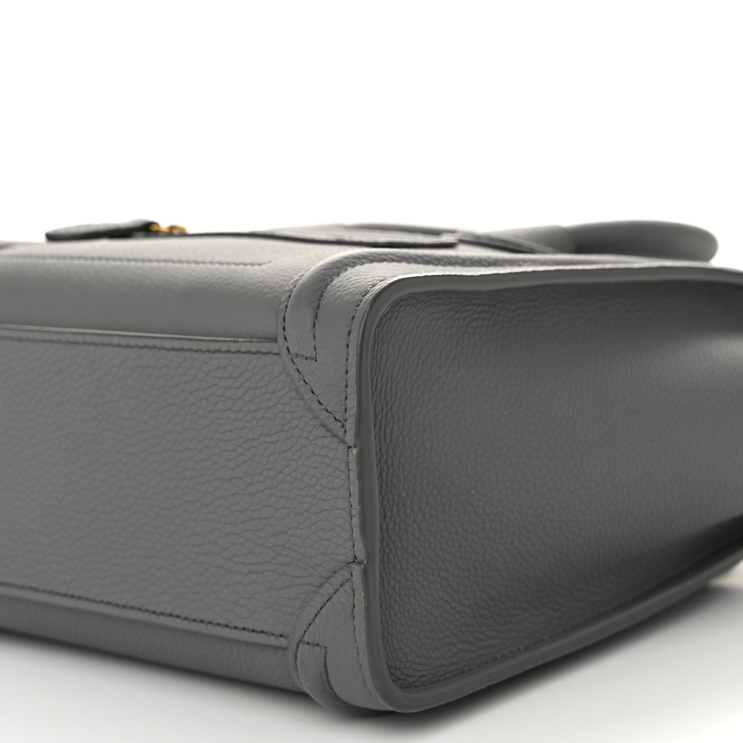 Baby Drummed Calfskin Nano Luggage Kohl