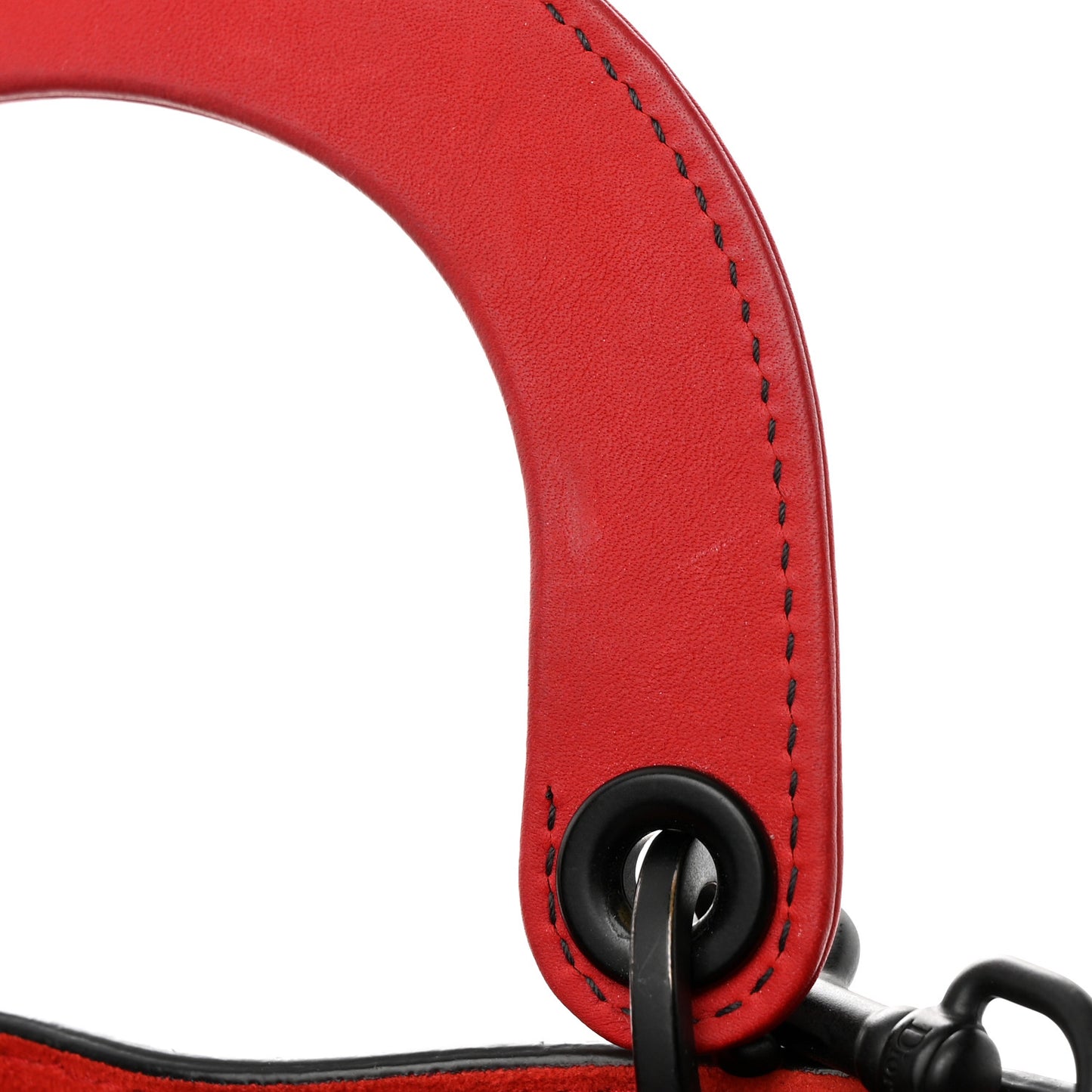 Ultra Matte Calfskin Studded Mini Supple Lady Dior Red Black