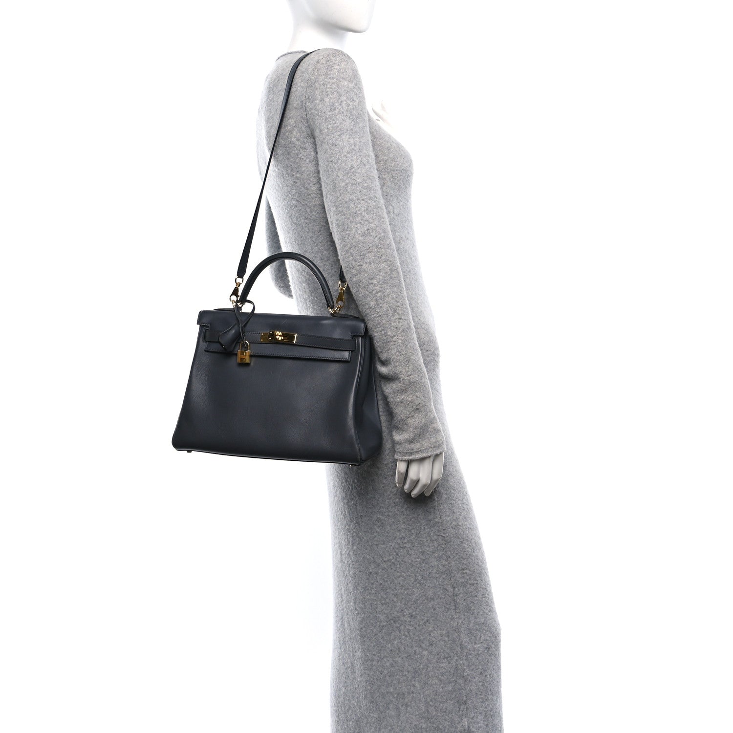 Hermes Swift Kelly Retourne 32 Graphite 2 of 10