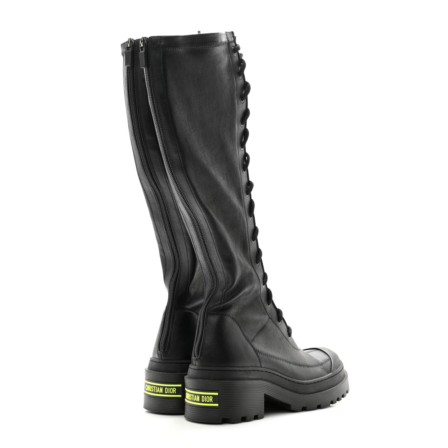 Nappa Stretch Dior Arcade High Boots 36 Black
