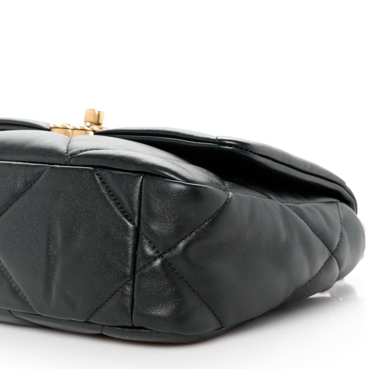 Lambskin Quilted Medium Chanel 19 Flap Black