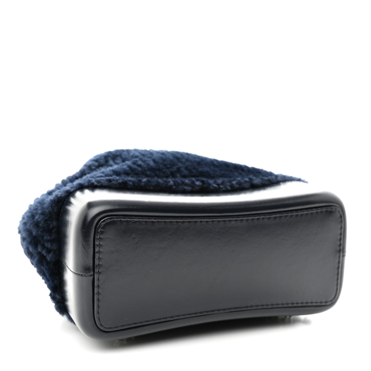 Shearling Small Gabrielle Backpack Navy