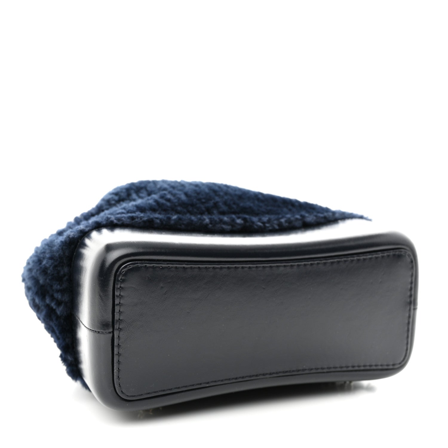 Chanel Shearling Small Gabrielle Backpack Navy 4 of 10