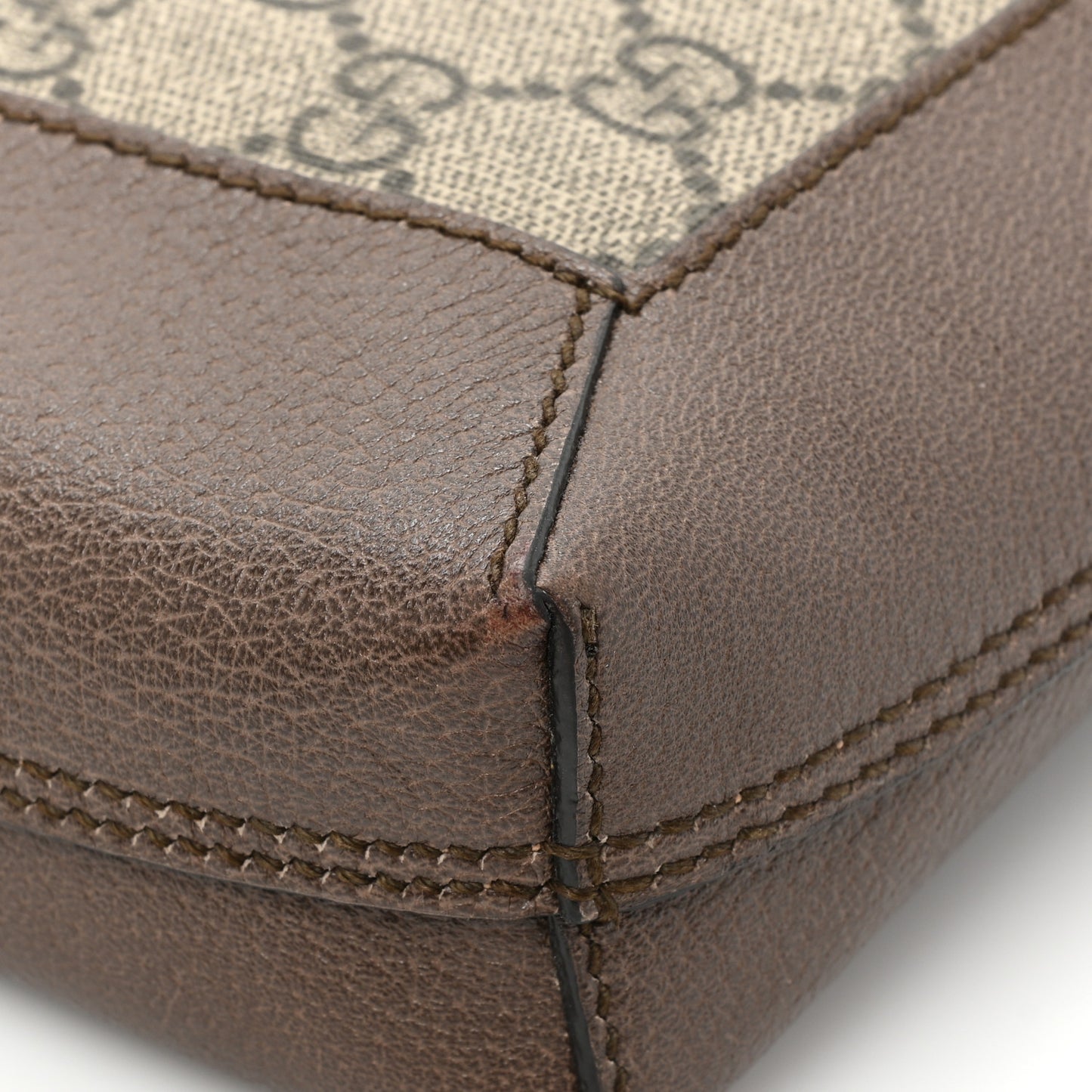 GG Supreme Monogram Web Large Ophidia Vertical Shopping Tote Brown