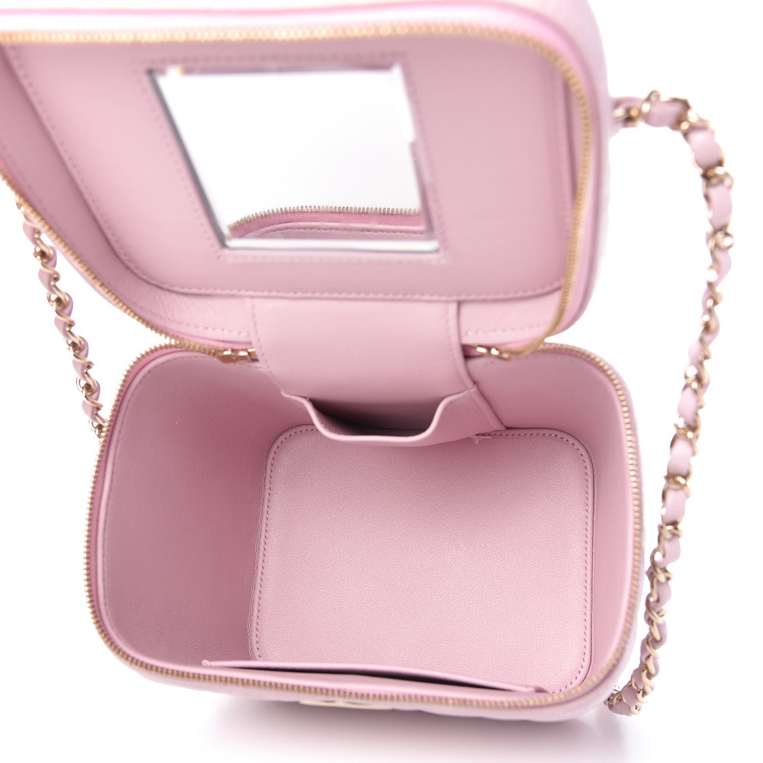 Chanel Caviar Quilted Small Top Handle Vanity Case With Chain Light Pink 5 of 11