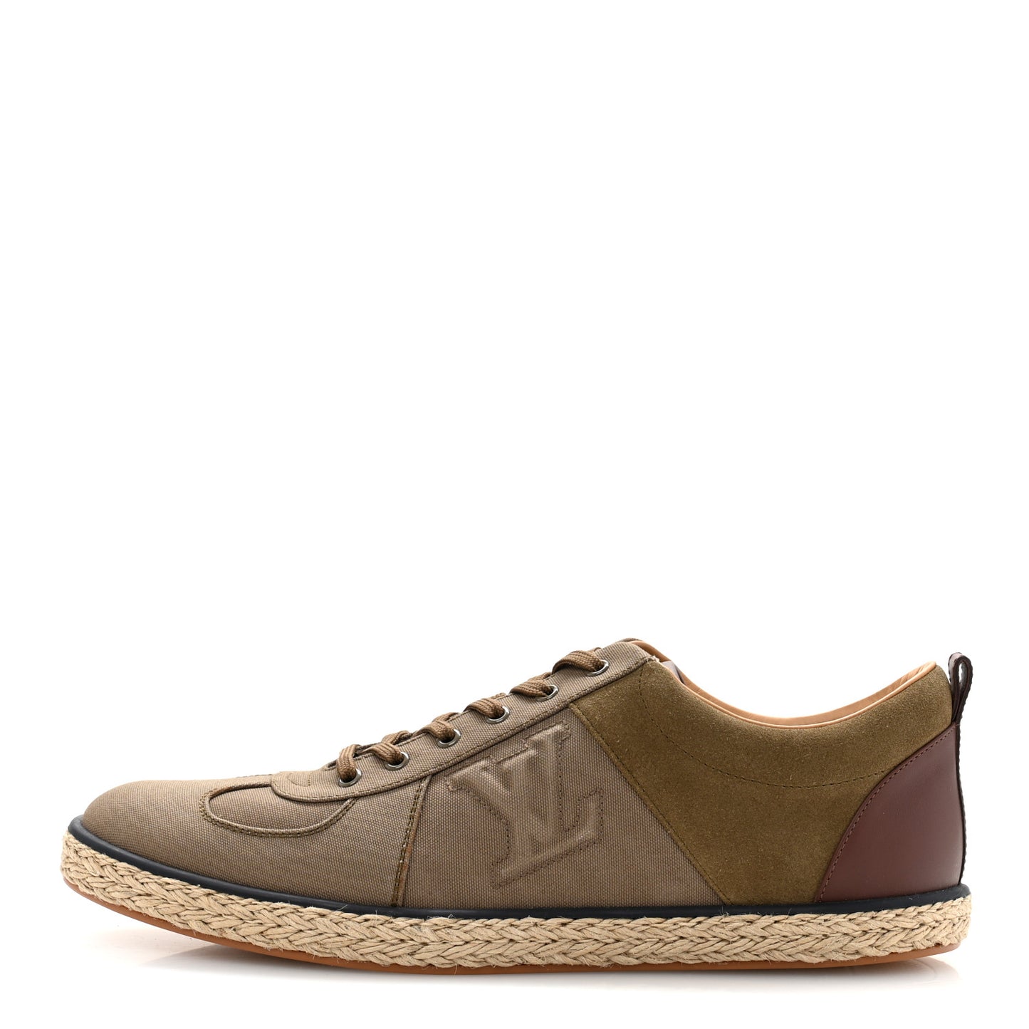 Canvas Suede Espadrille Mens Sneakers 10 Green