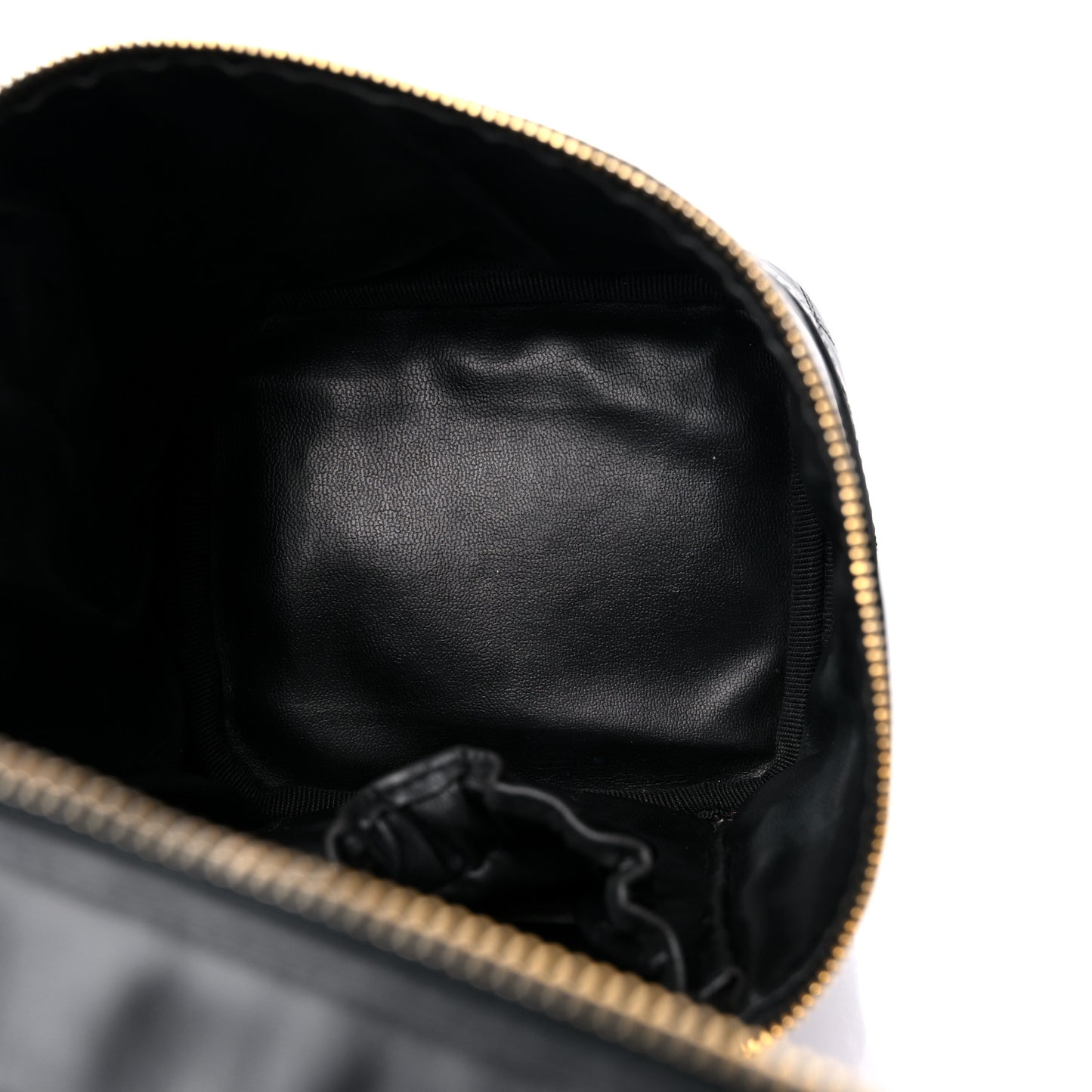 Lambskin Vanity Cosmetic Bag Black