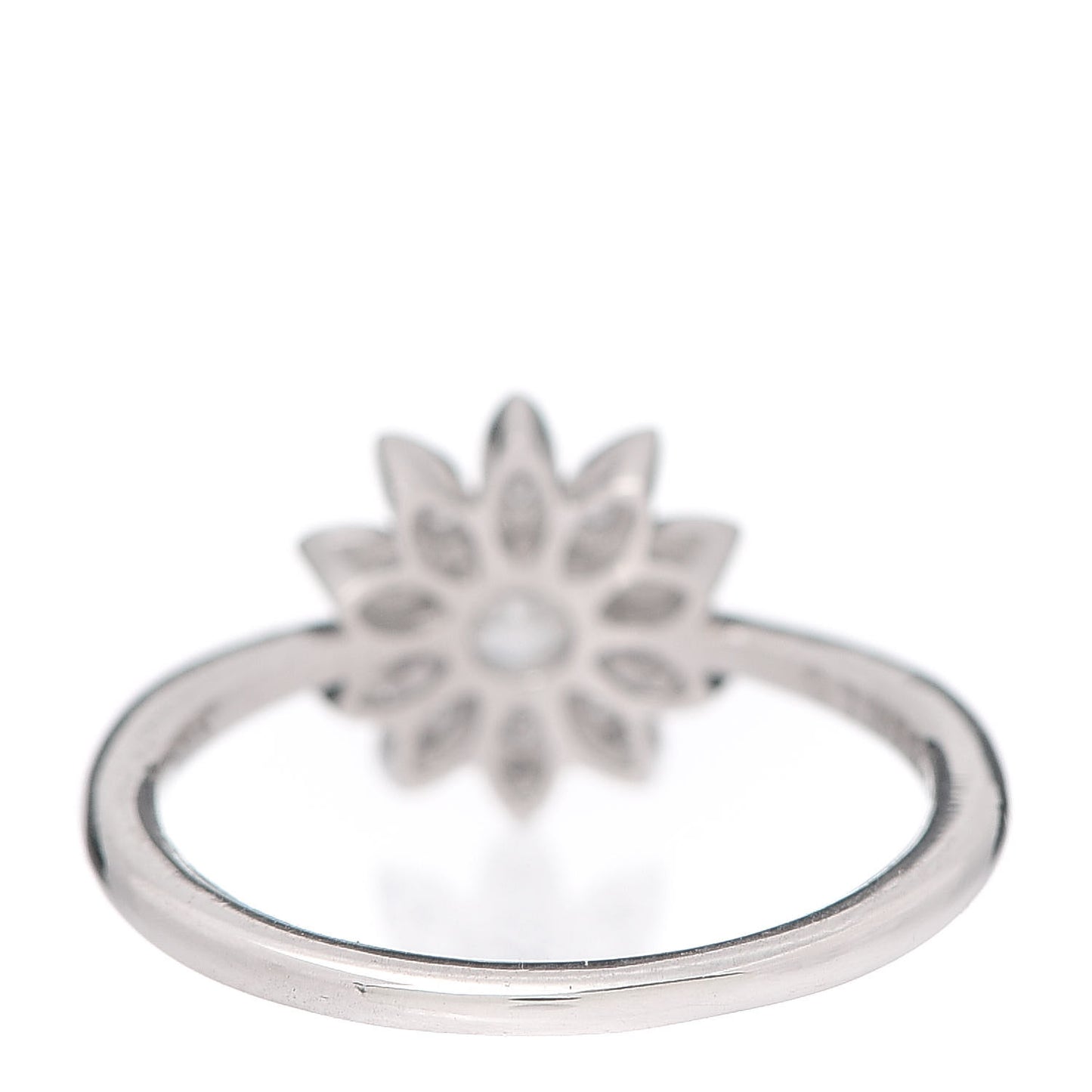 Platinum Diamond Enchant Garden Flower Ring 48 4.5