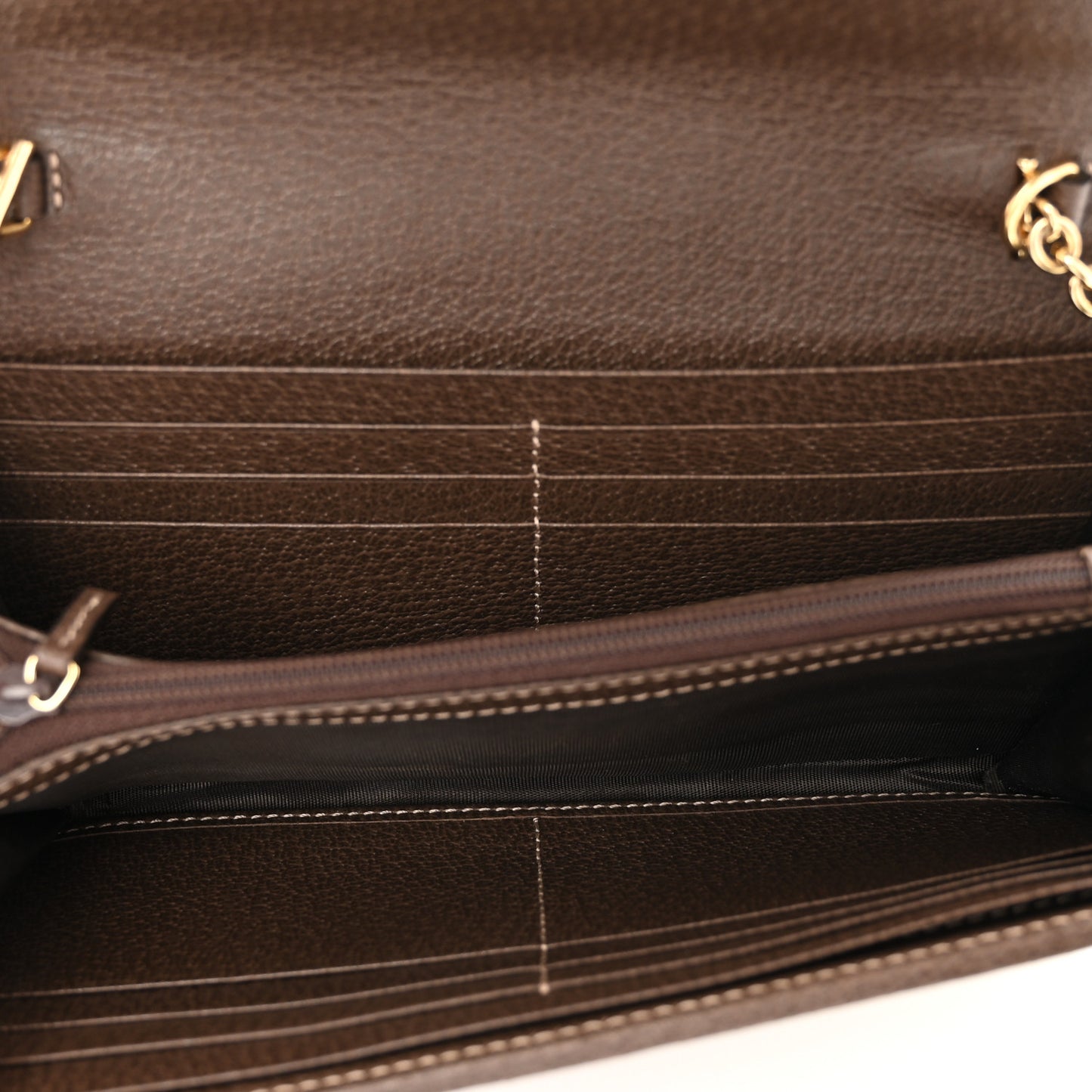 GG Supreme Monogram Web Ophidia Wallet On Chain Brown