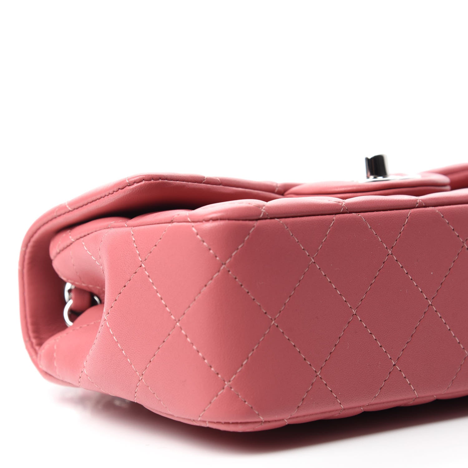 Chanel Lambskin Quilted Mini Rectangular Flap Pink 6 of 11