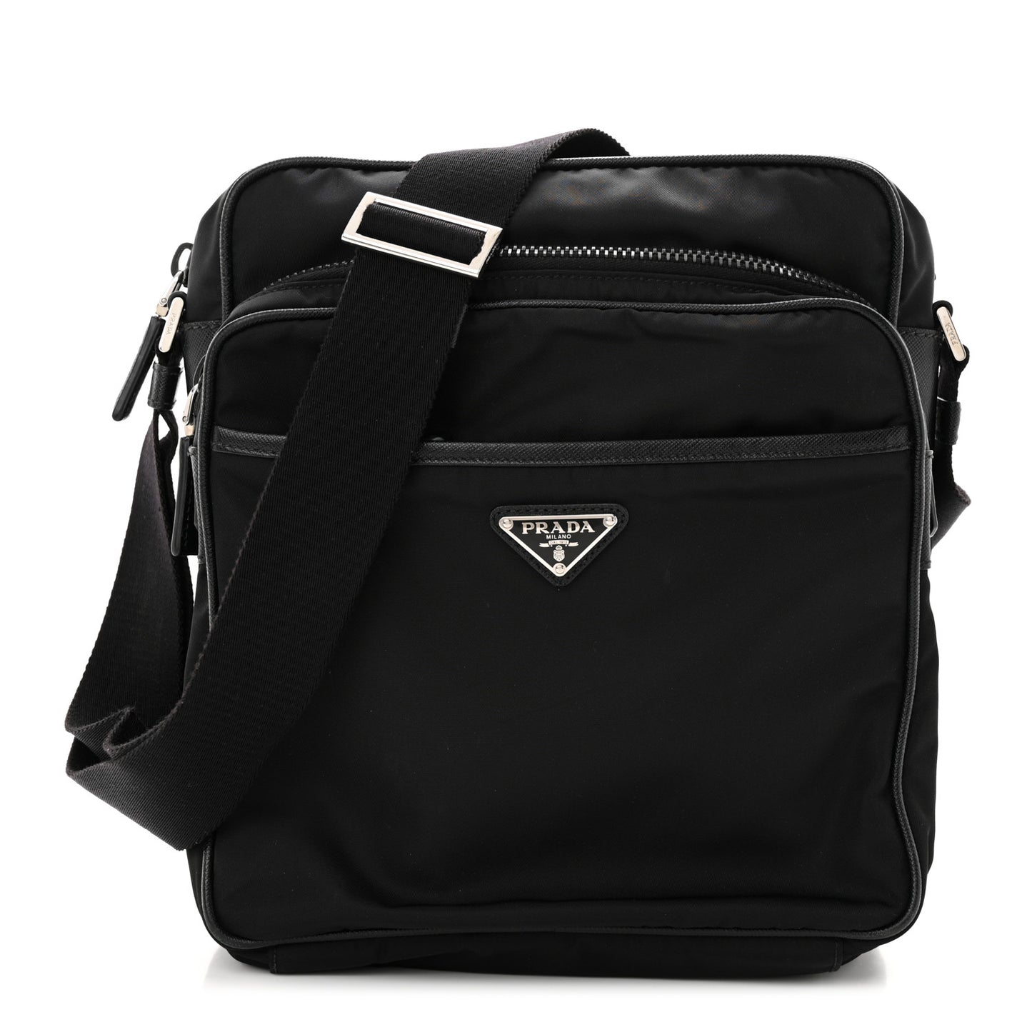 Tessuto Nylon Messenger Bag Black
