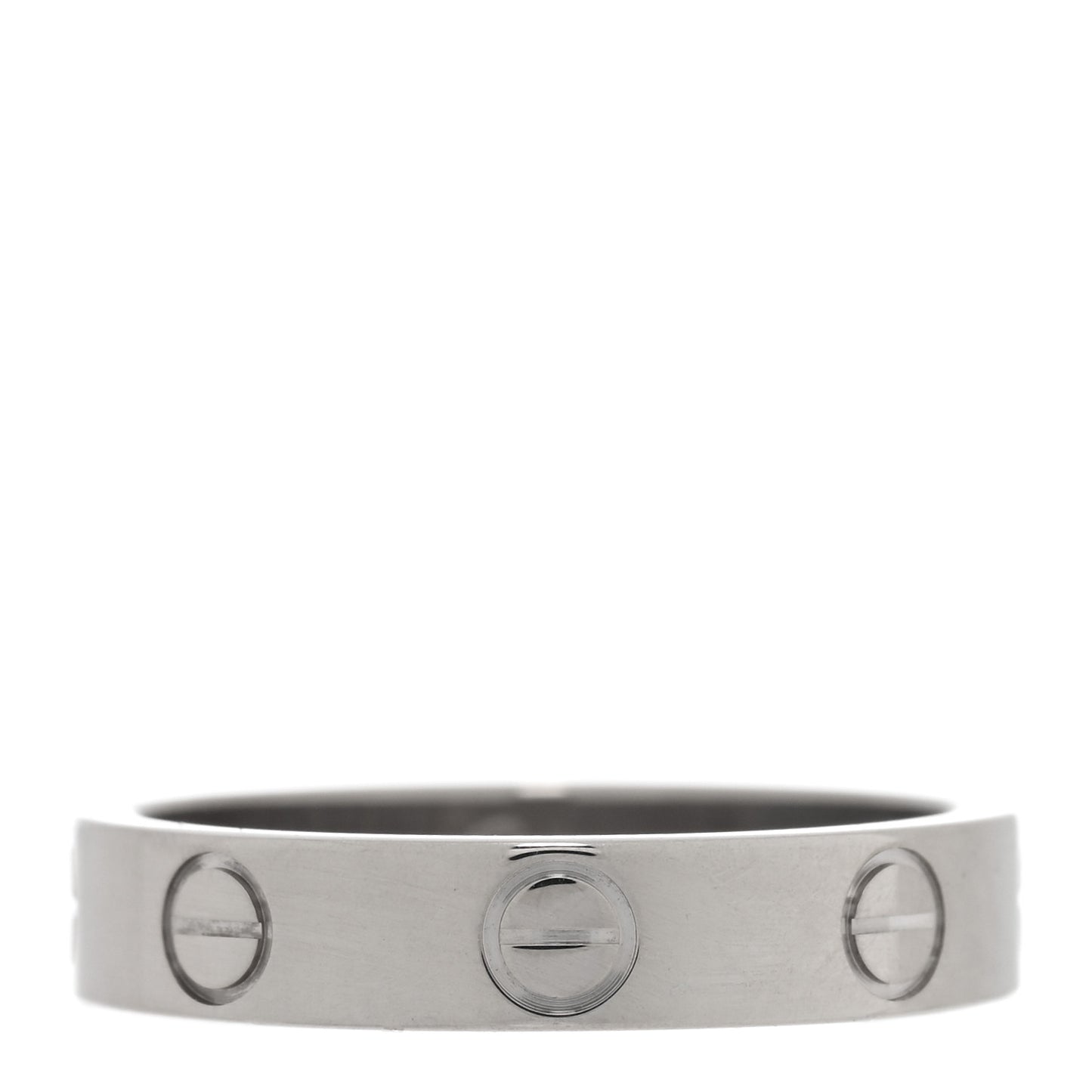 18K White Gold 3.5mm LOVE Wedding Band Ring 49 5