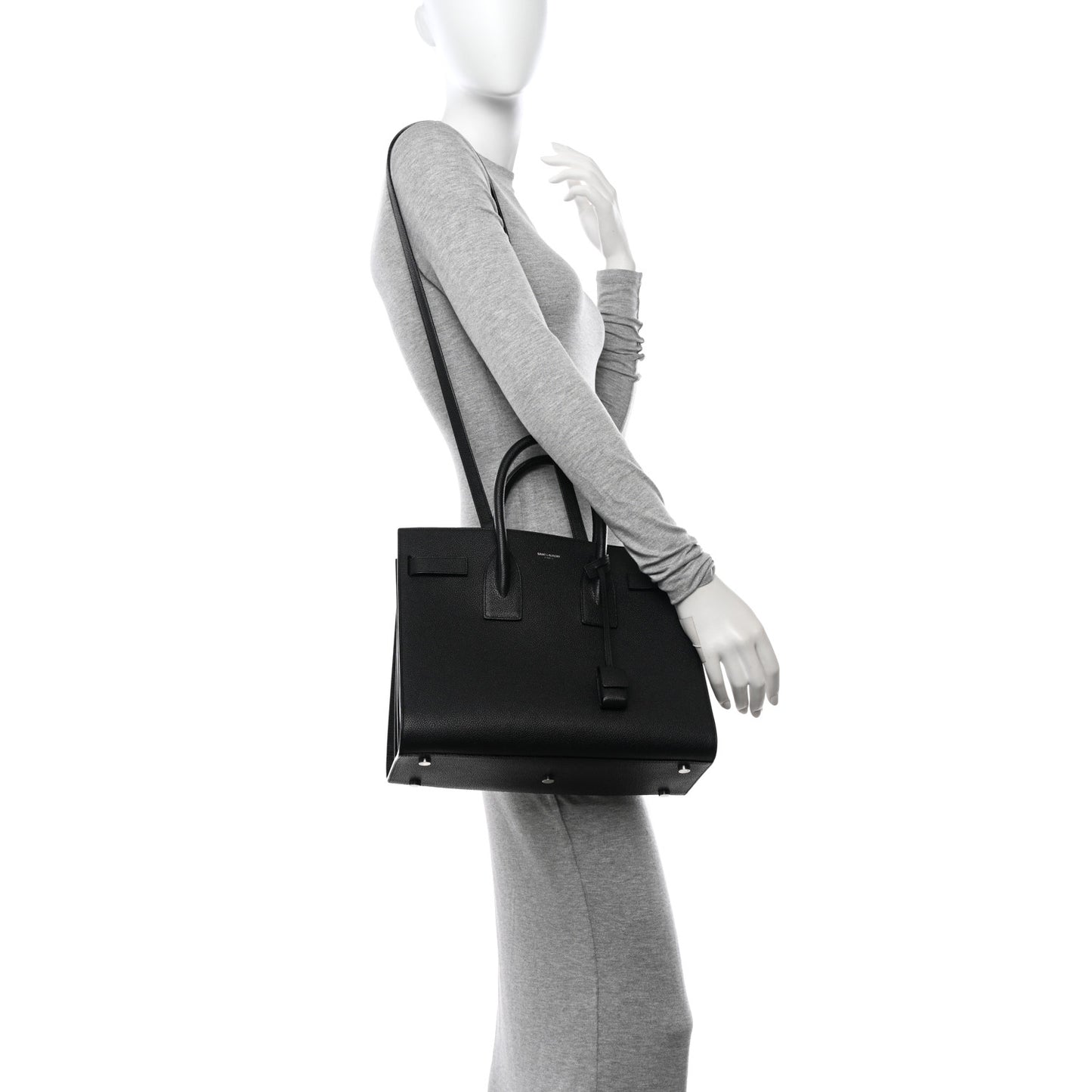 Calfskin Small Sac De Jour Black