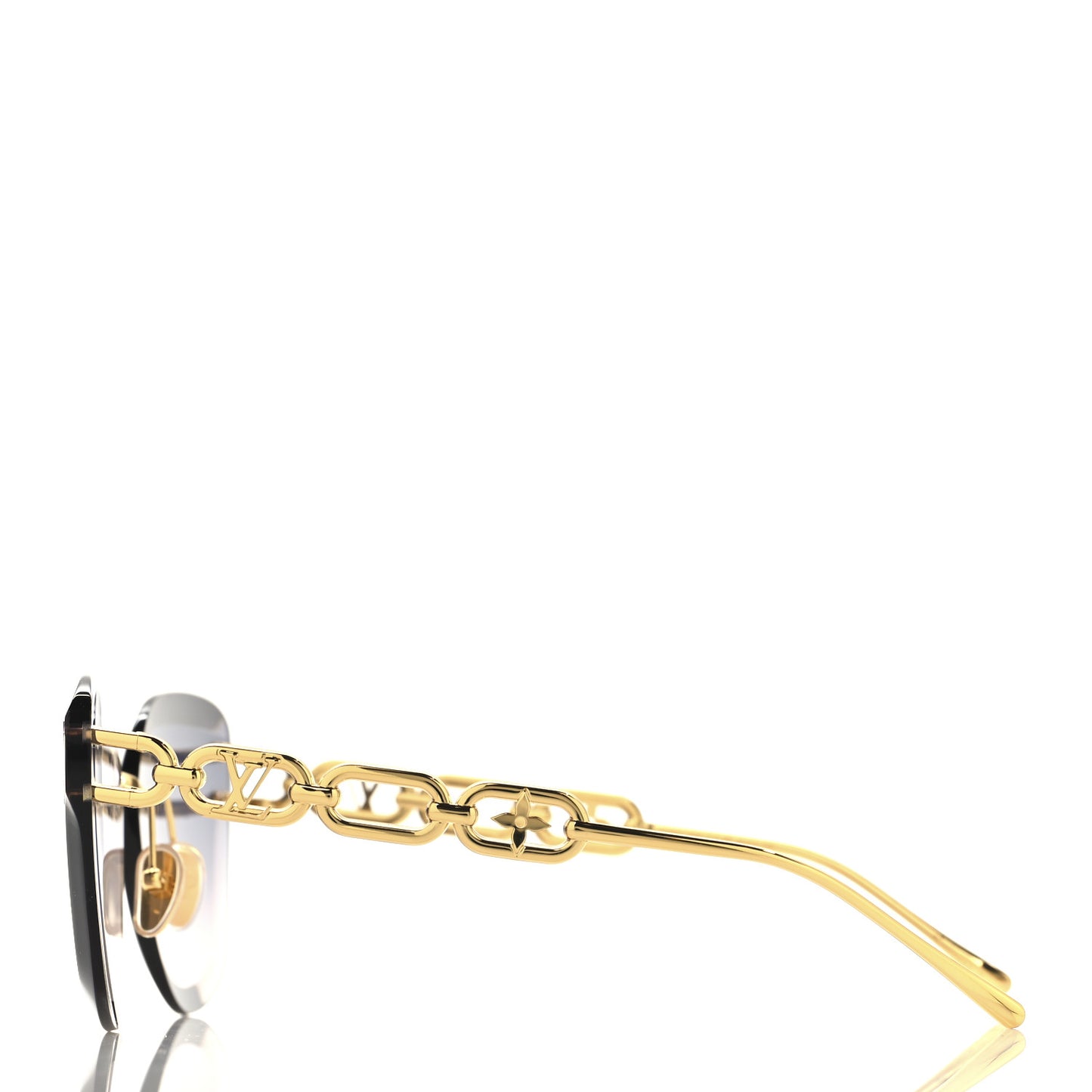 Metal Rimless LV Jewel Cat Eye Sunglasses Z1626U Gradient Blue