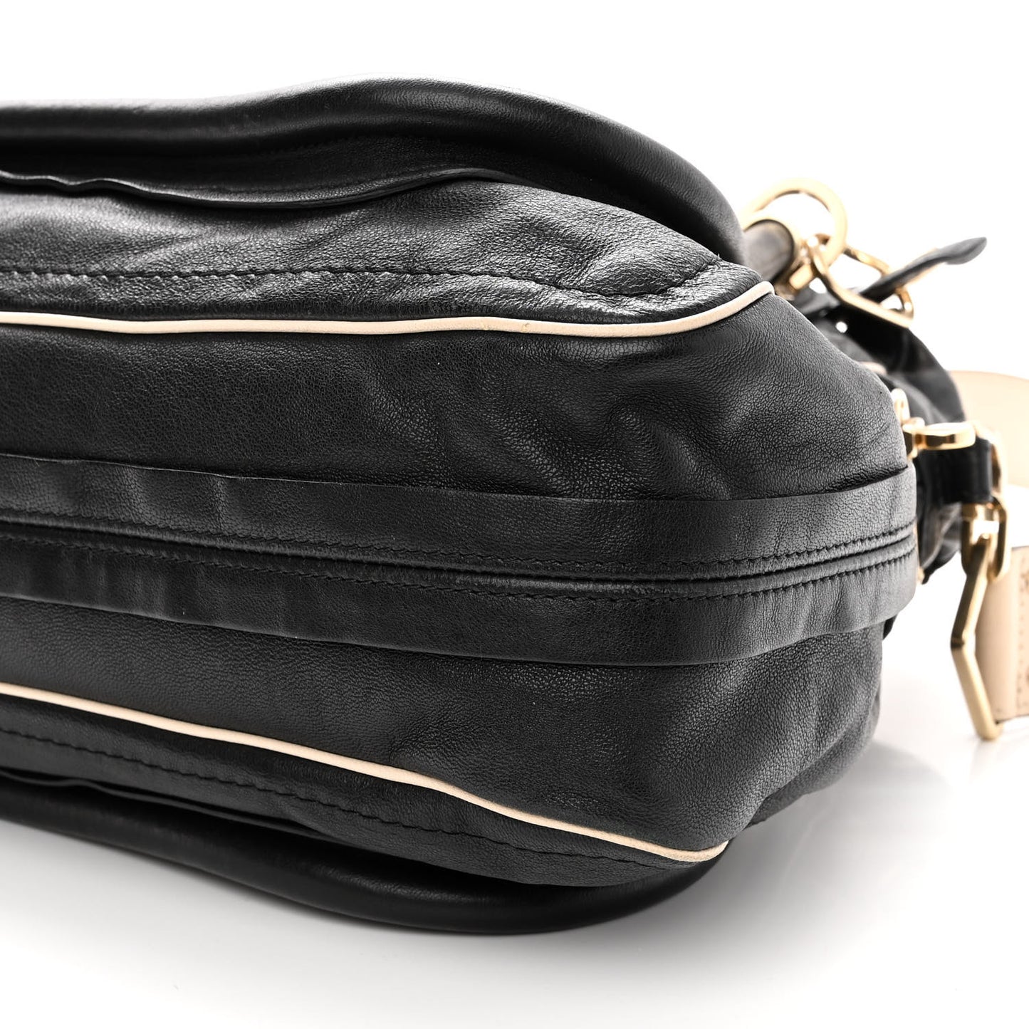 Calfskin Large Military Paraty Black