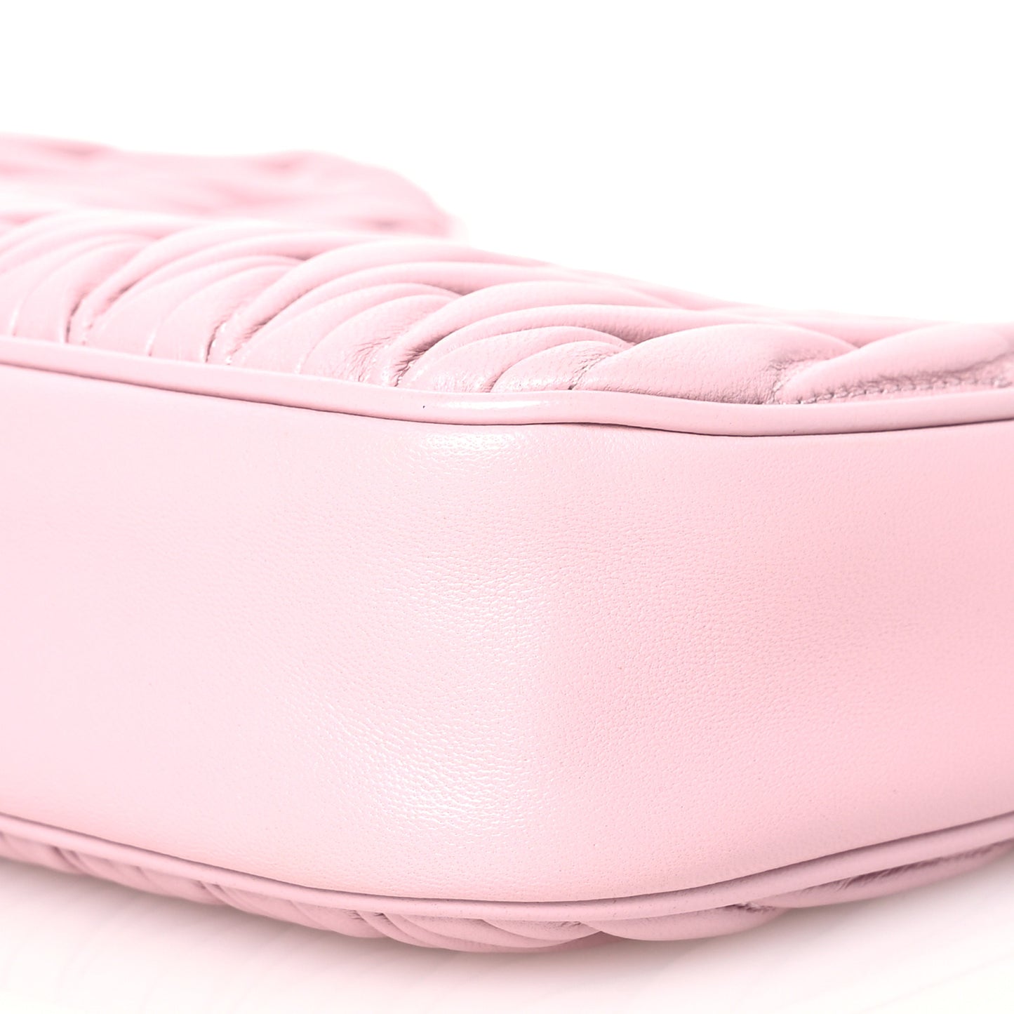 Nappa Matelasse Shoulder Bag Alabastro