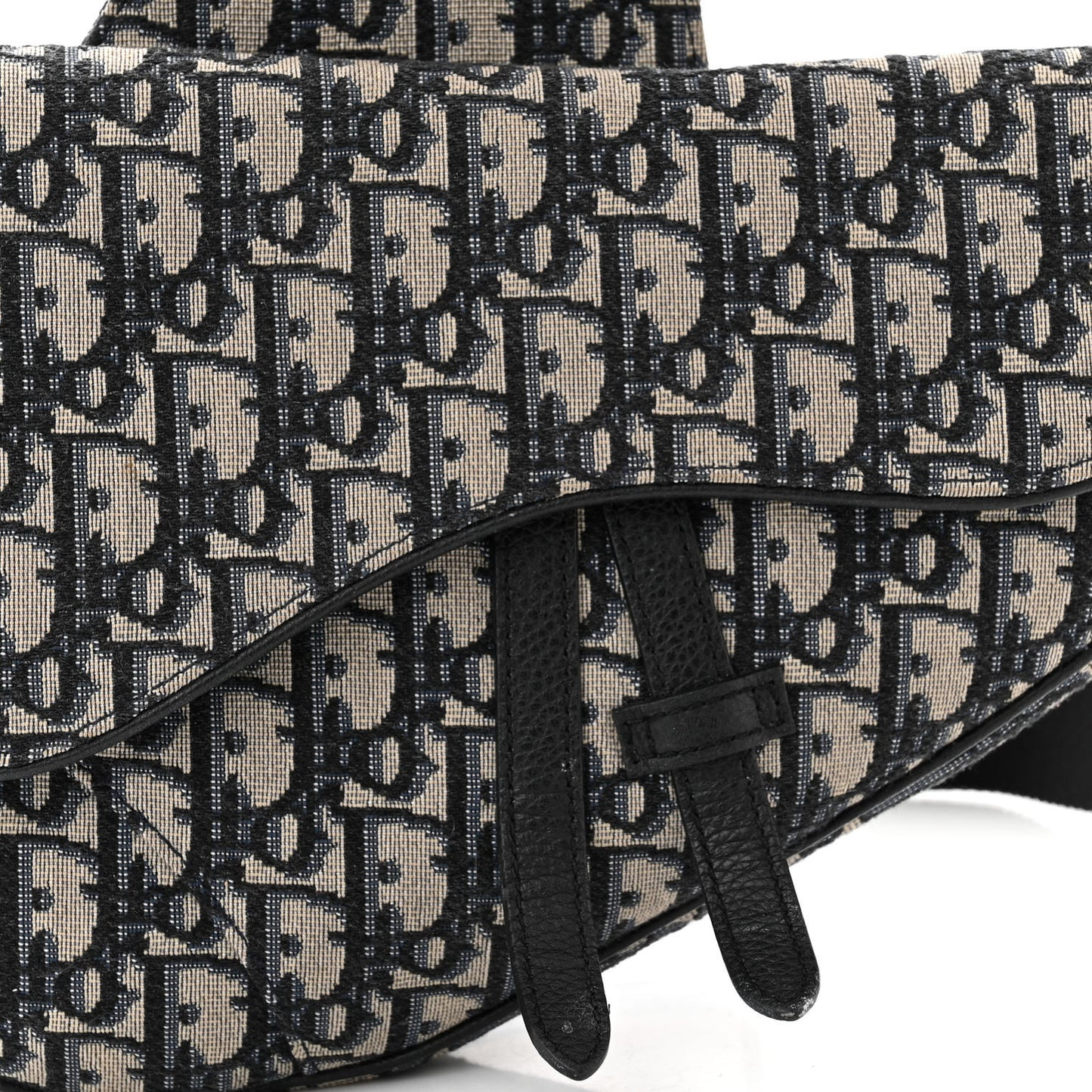 Oblique Mens Saddle Bag Black
