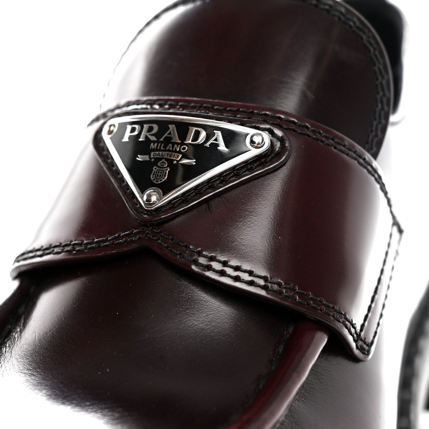 Spazzolato Metal Triangle Logo 50mm Loafers 39 Bruciatio Fume