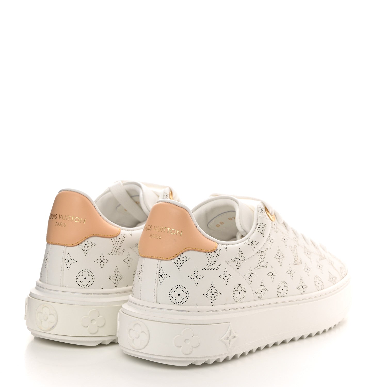 Louis Vuitton Calfskin Mahina Monogram Time Out Sneakers 36.5 White 4 of 9