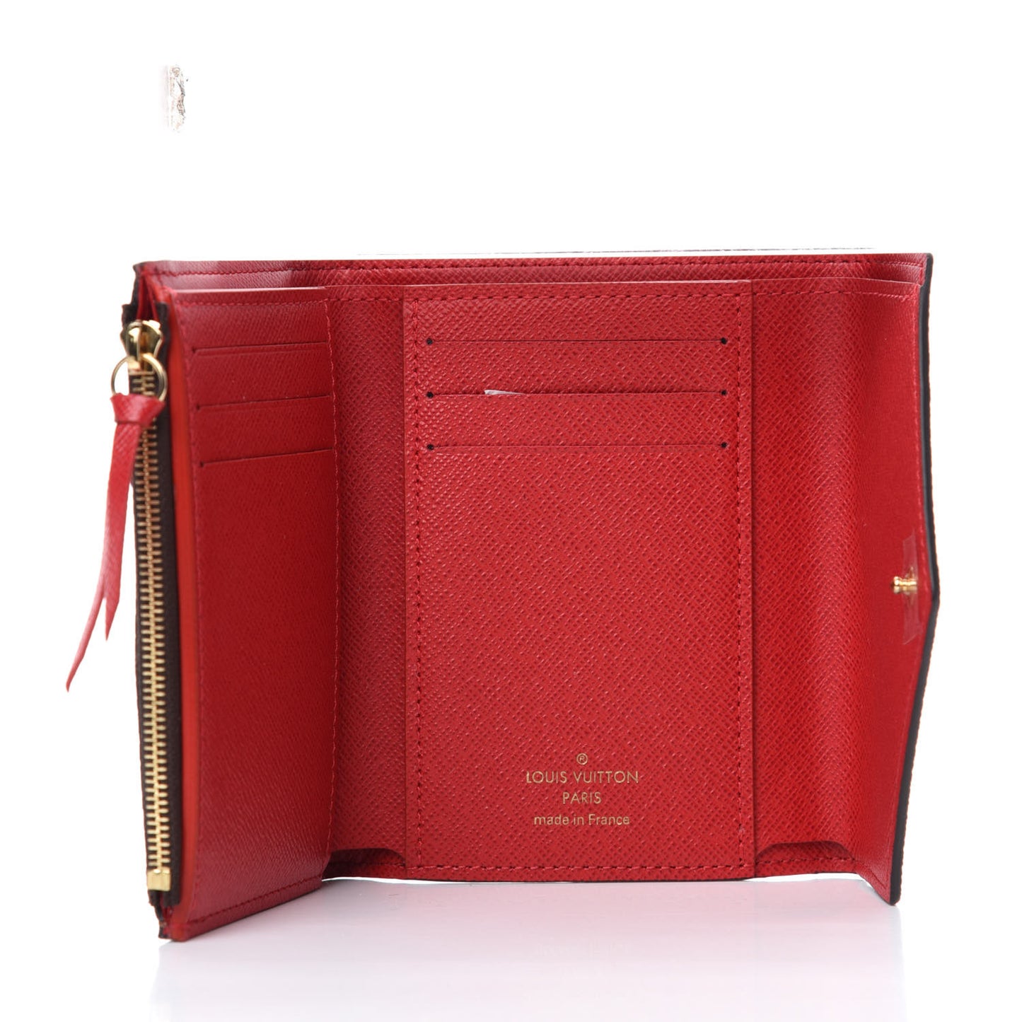 Damier Ebene Stories Victorine Wallet Red