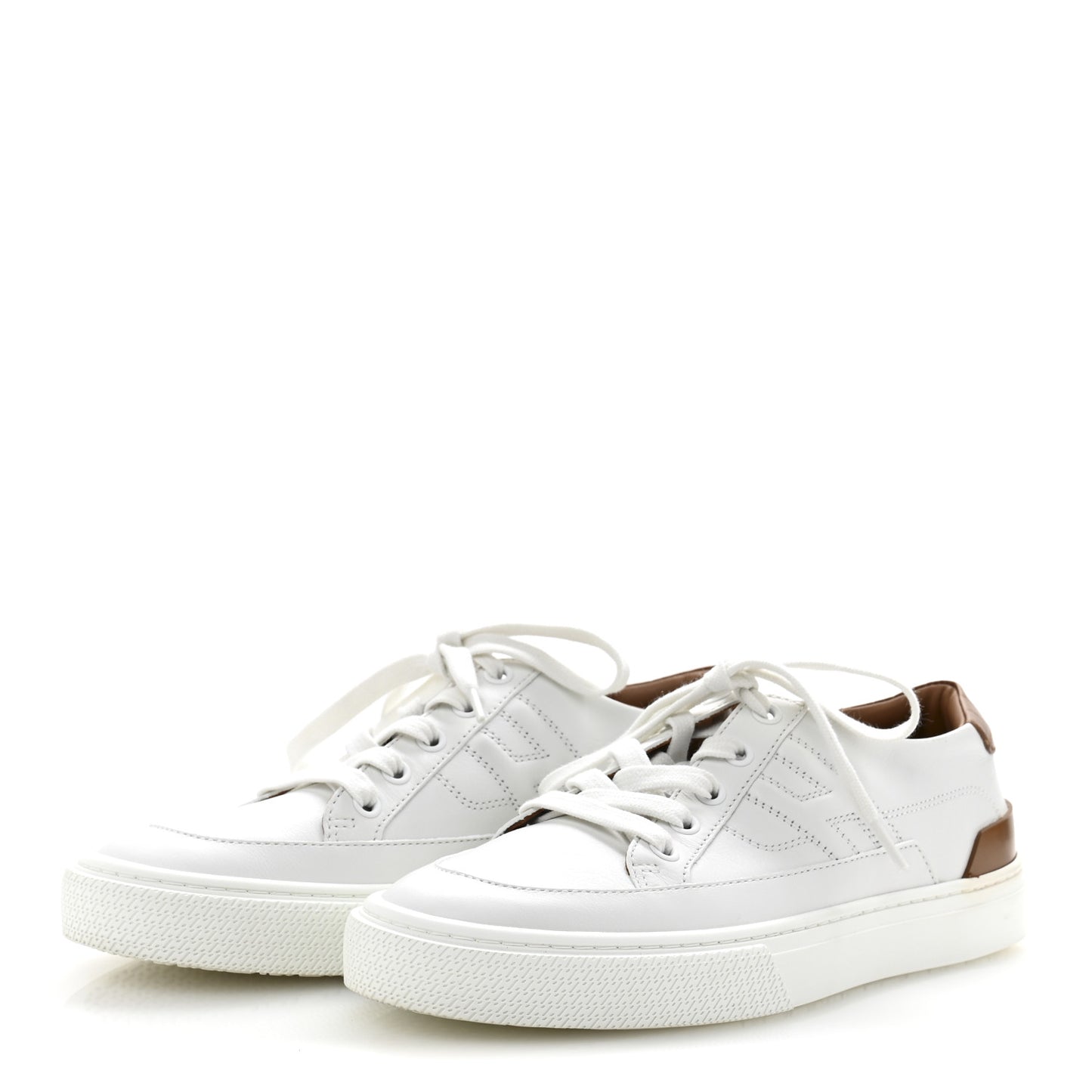 Matte Niloticus Crocodile Calfskin Deep Sneakers 38 White Marron Alezan