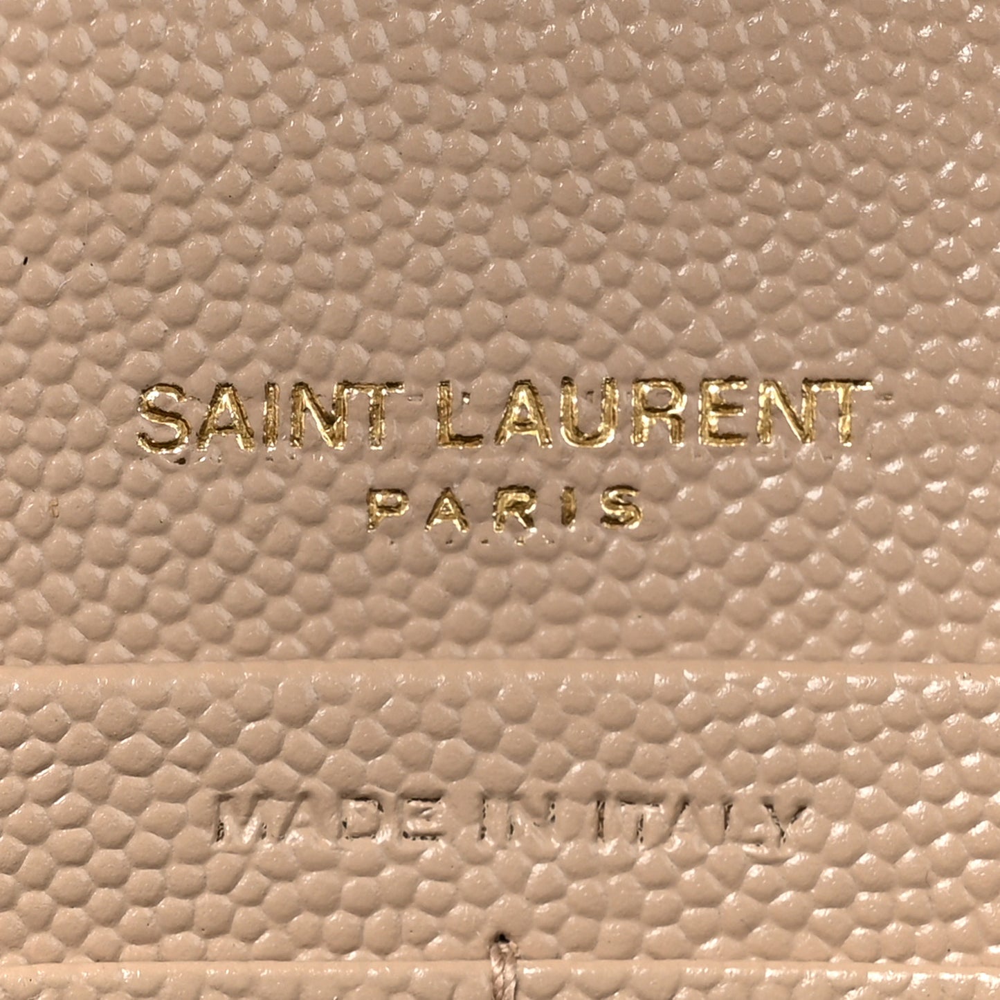 Grain De Poudre Matelasse Chevron Monogram Chain Wallet Dark Beige