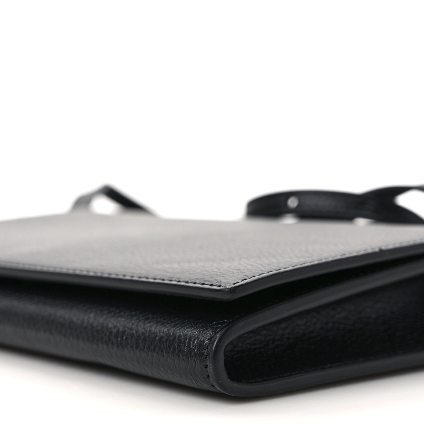 Grained Calfskin Phone Holder Black