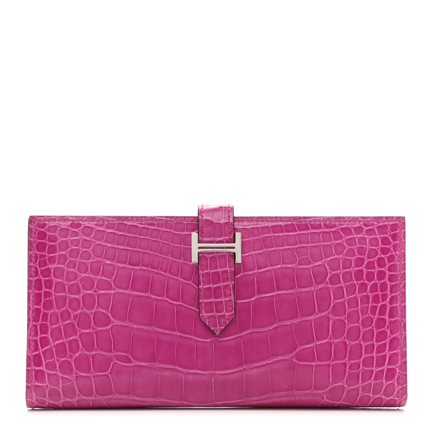 Shiny Alligator Bearn Wallet Rose Scheherazade