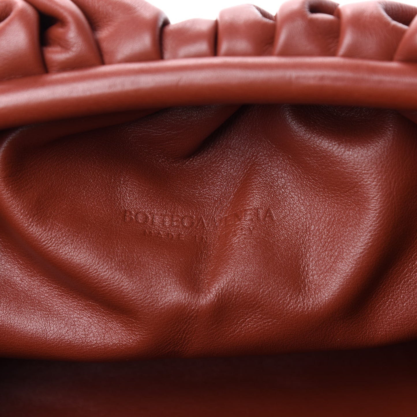 Smooth Butter Calf The Pouch Oversized Clutch Rust