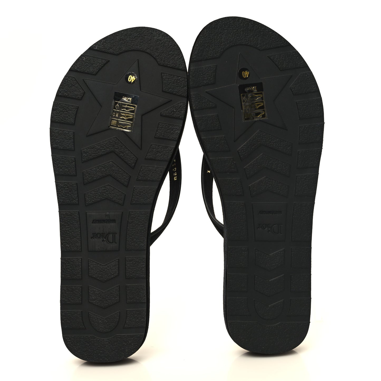Velvet Diorsea Thong Sandals 40 Black