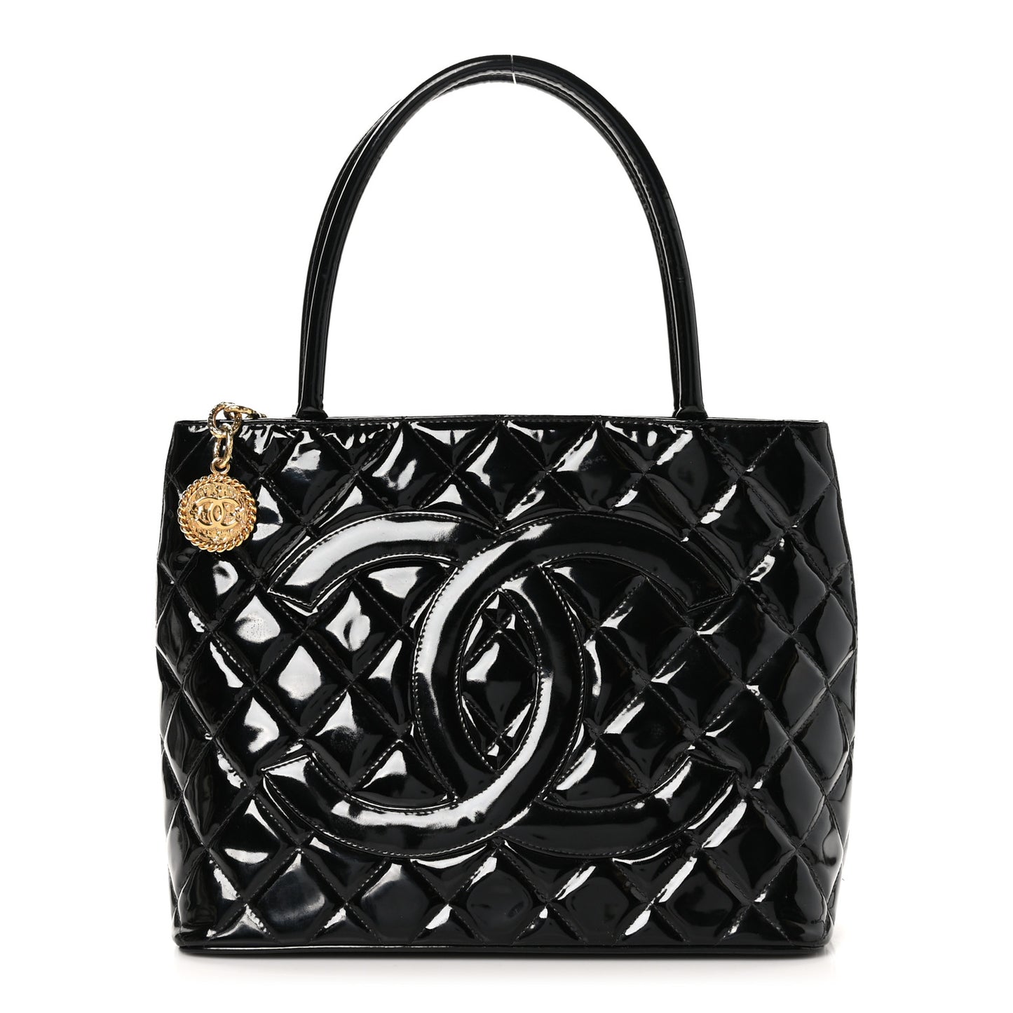 Patent Medallion Tote Black