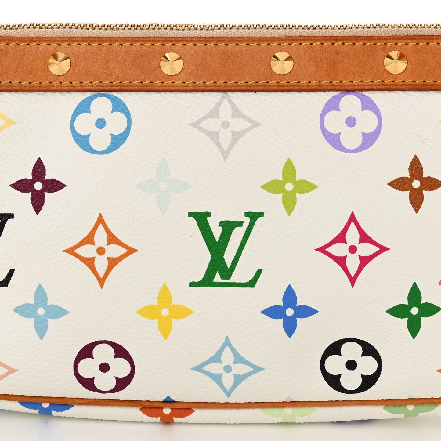 Monogram Multicolor Pochette Accessories White