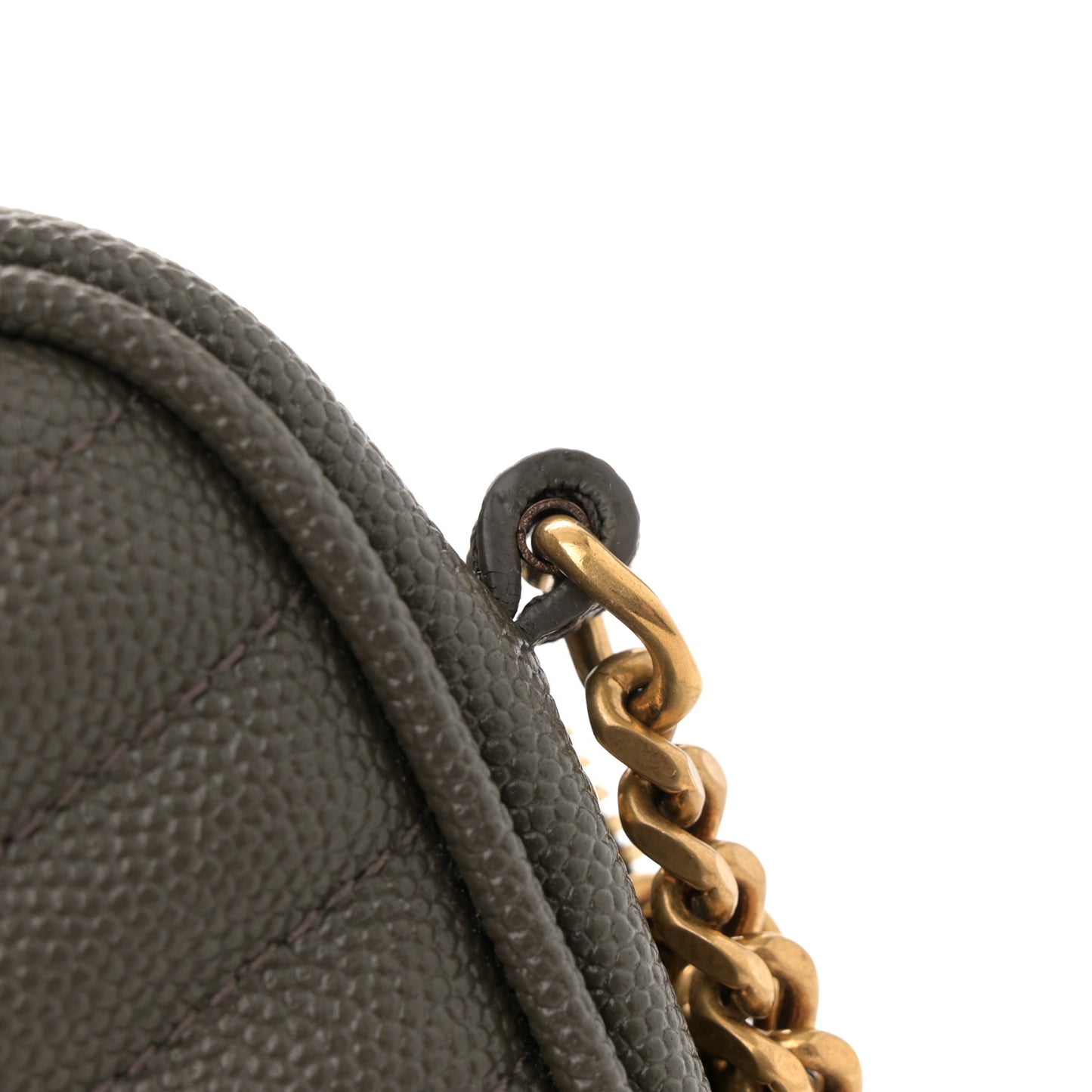 Grain De Poudre Matelasse Monogram Mini Lou Camera Bag Pebble