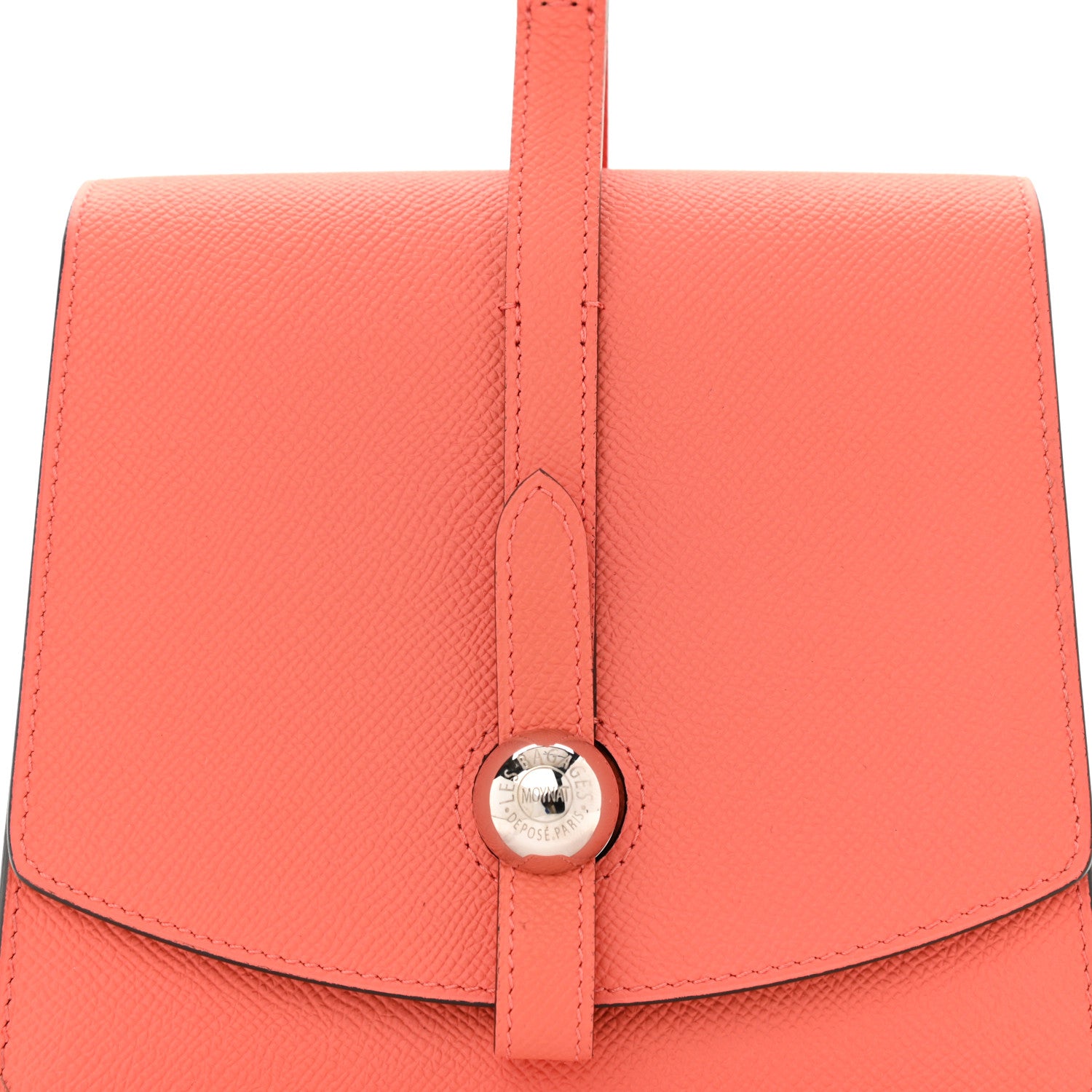 Moynat Carat Calfskin Madeleine Clutch Flamingo Ciment 7 of 9