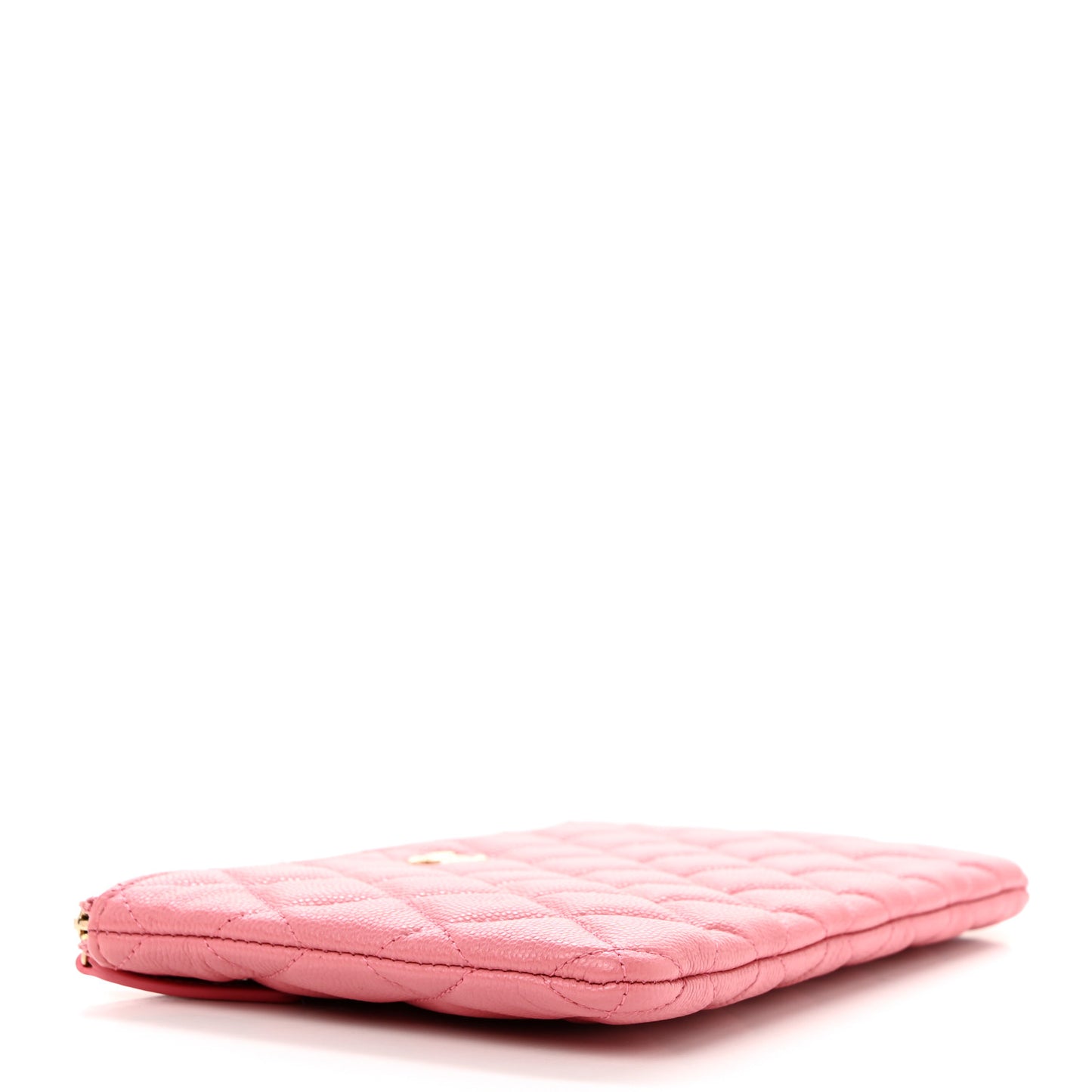Caviar Quilted Cosmetic Case Pink